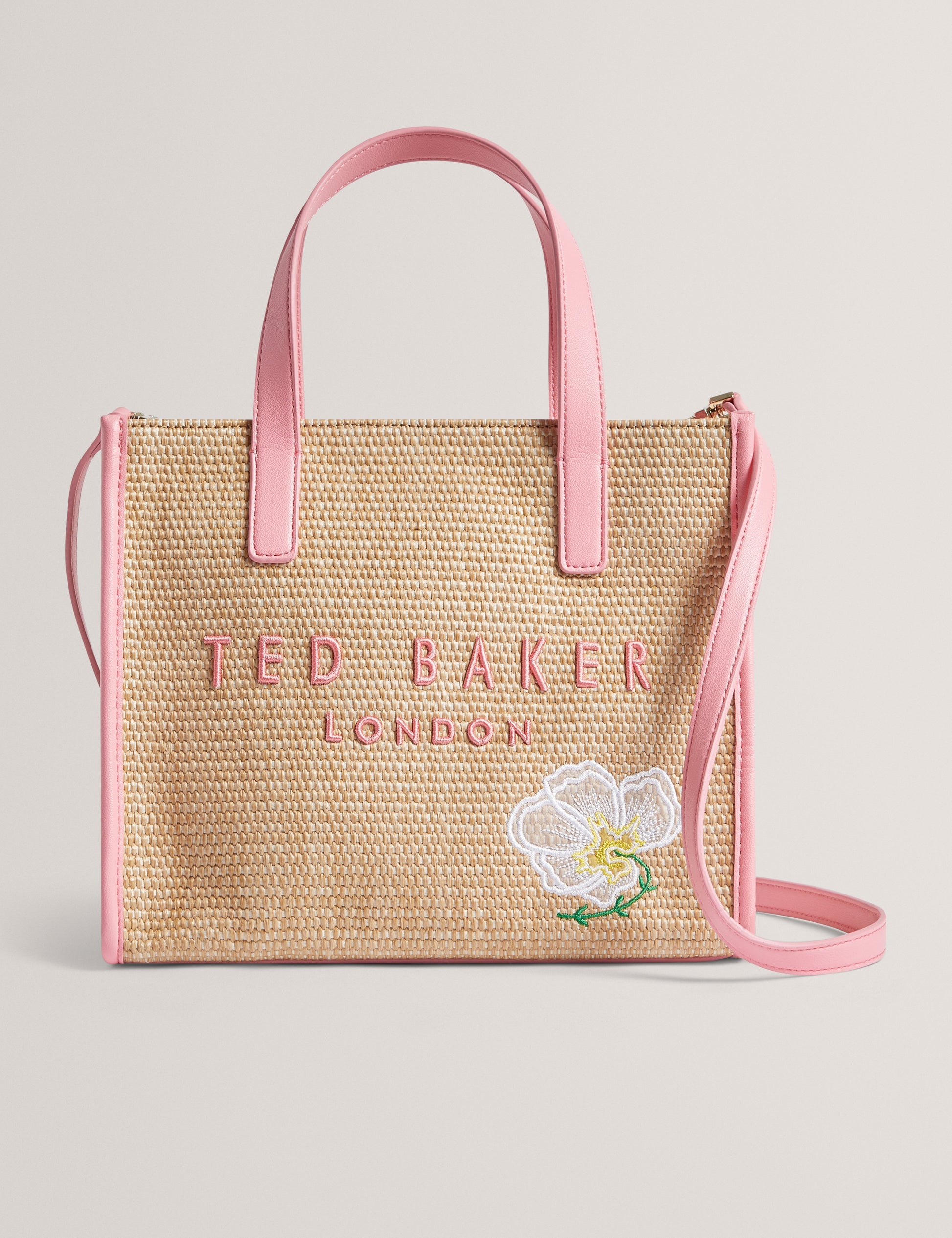Womens FLAWERR-Faux Raffia Embroidered Icon Bag Ted Baker South Africa
