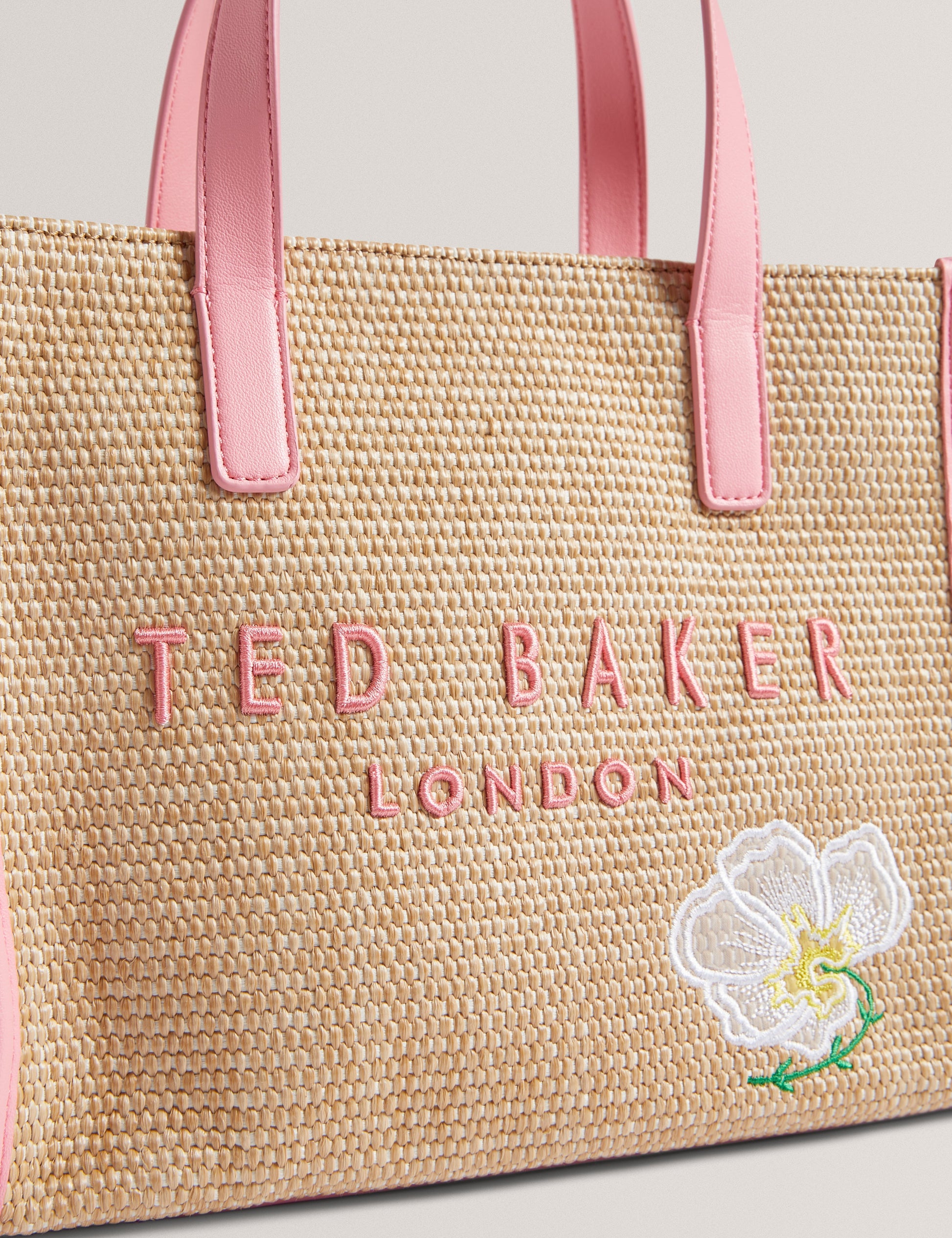 Womens FLAWERR-Faux Raffia Embroidered Icon Bag Ted Baker South Africa