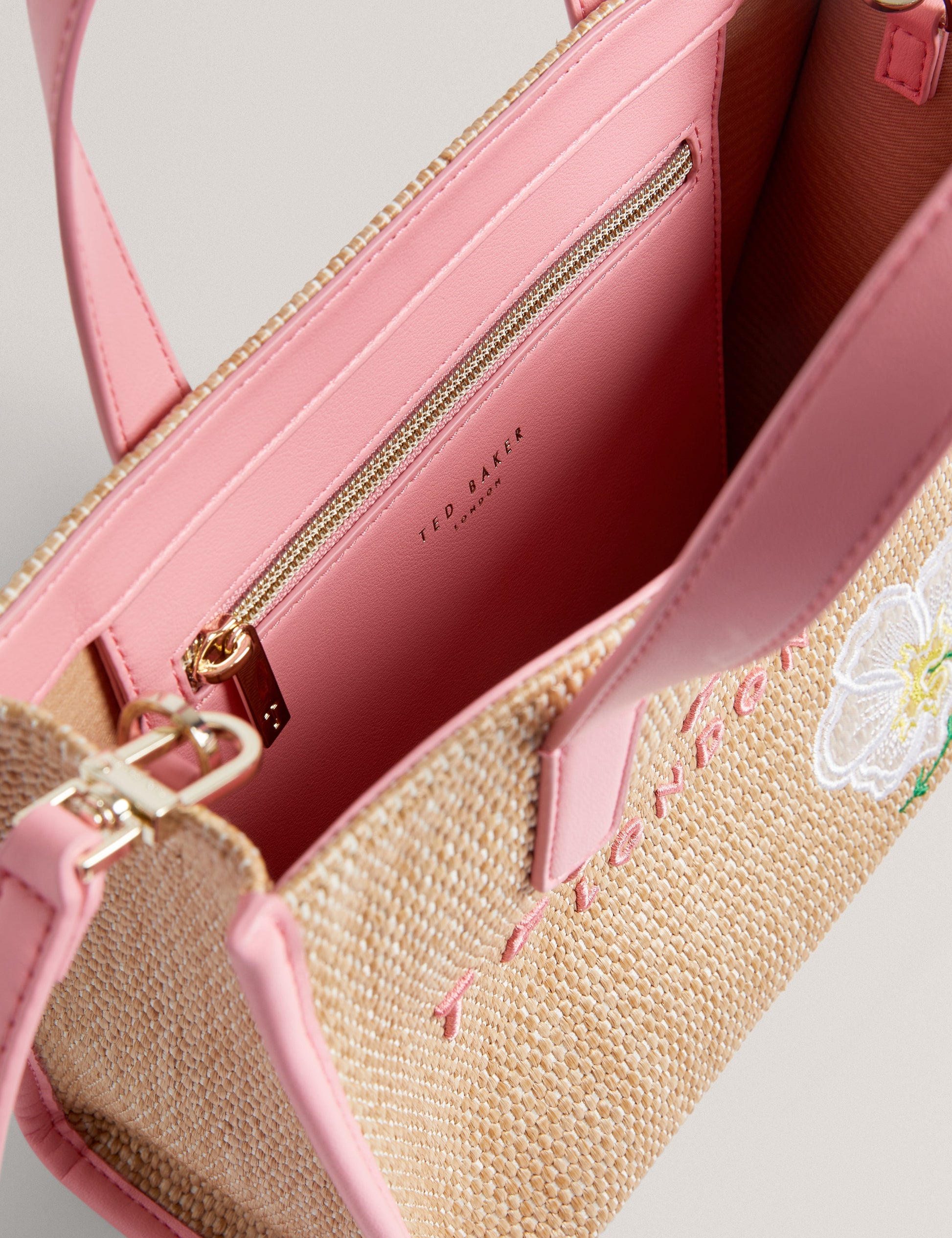 Womens FLAWERR-Faux Raffia Embroidered Icon Bag Ted Baker South Africa