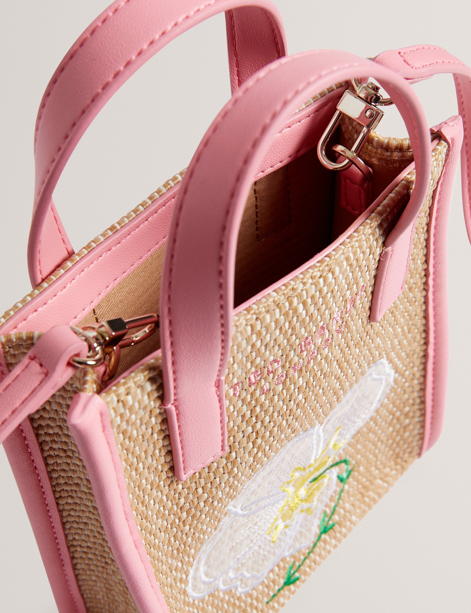 Women's FLOWENA-Faux Raffia Embroidered Nano Bag Ted Baker South Africa