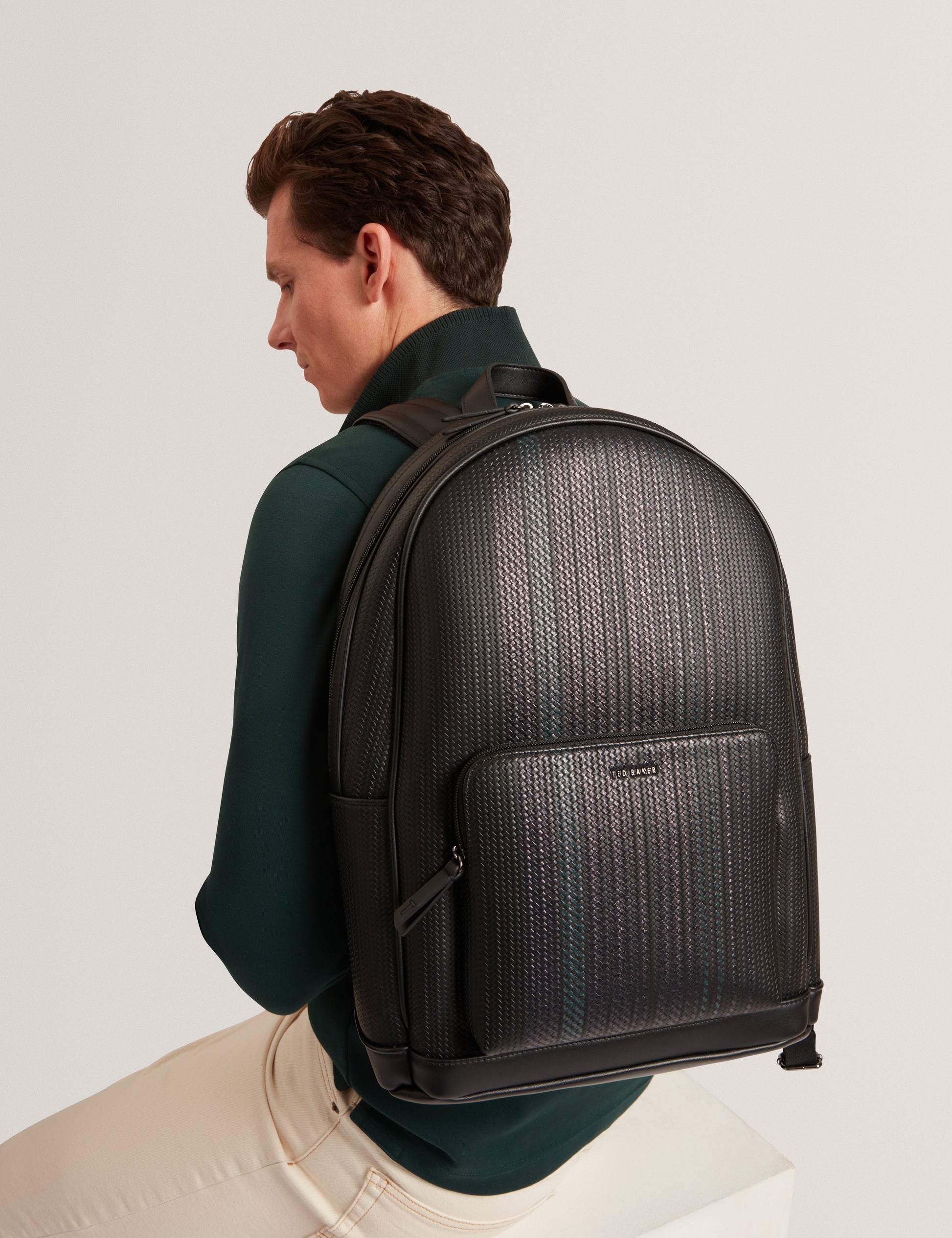 WALIIS: Printed Weave PU Backpack Ted Baker South Africa