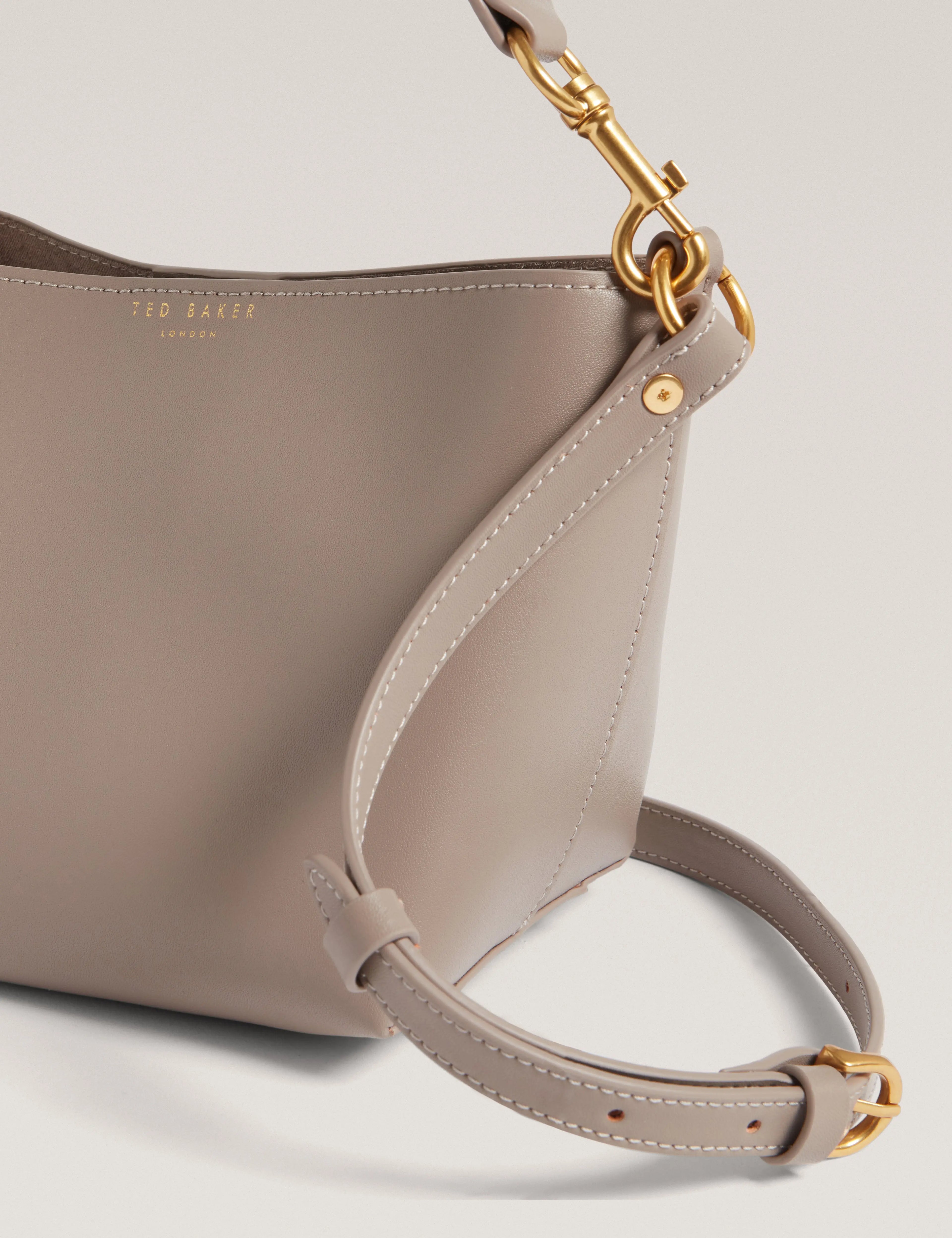 WAVELY: Weave Handle Leather Small Bucket Bag - Bellabags Ted Baker