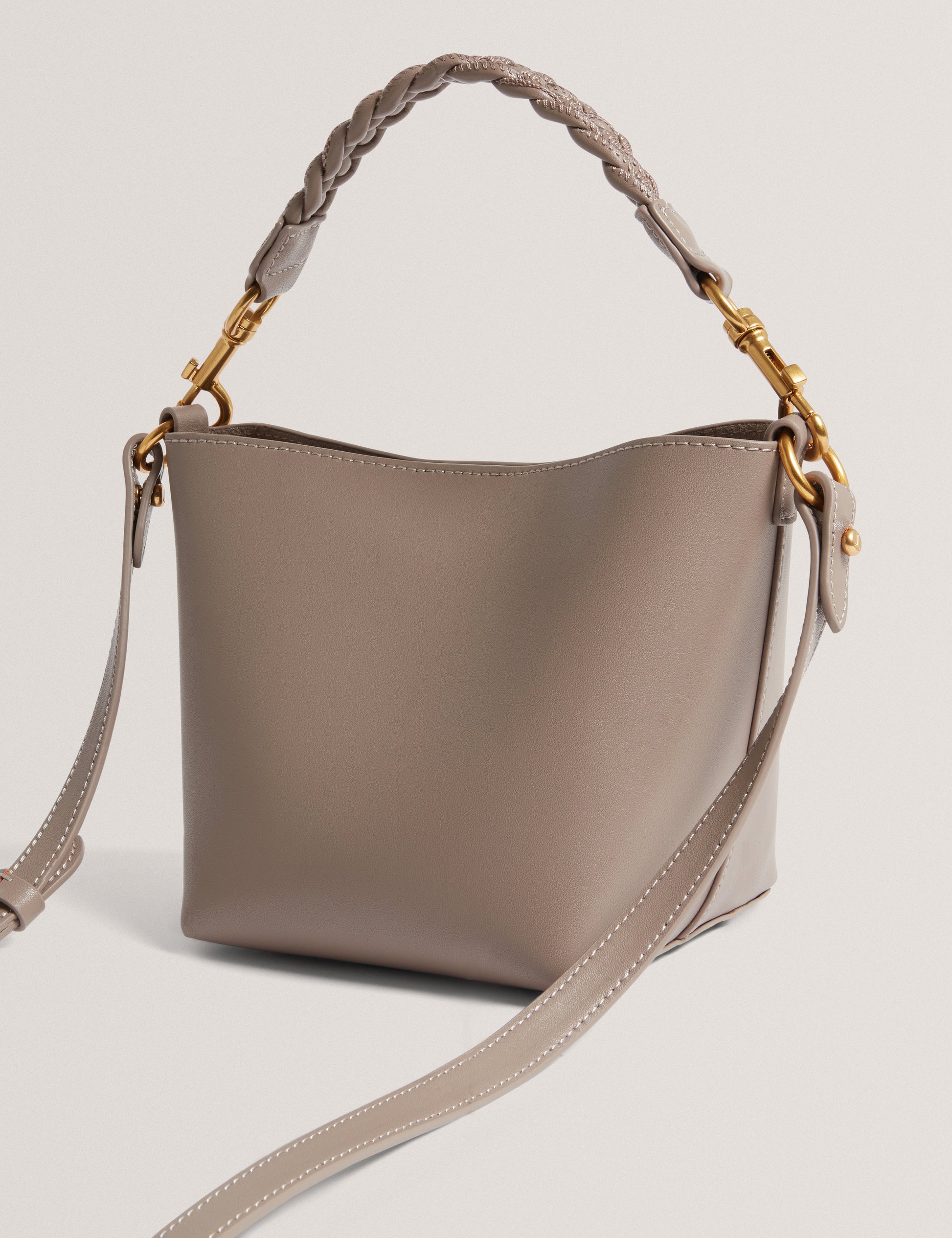 WAVELY: Weave Handle Leather Small Bucket Bag Ted Baker South Africa
