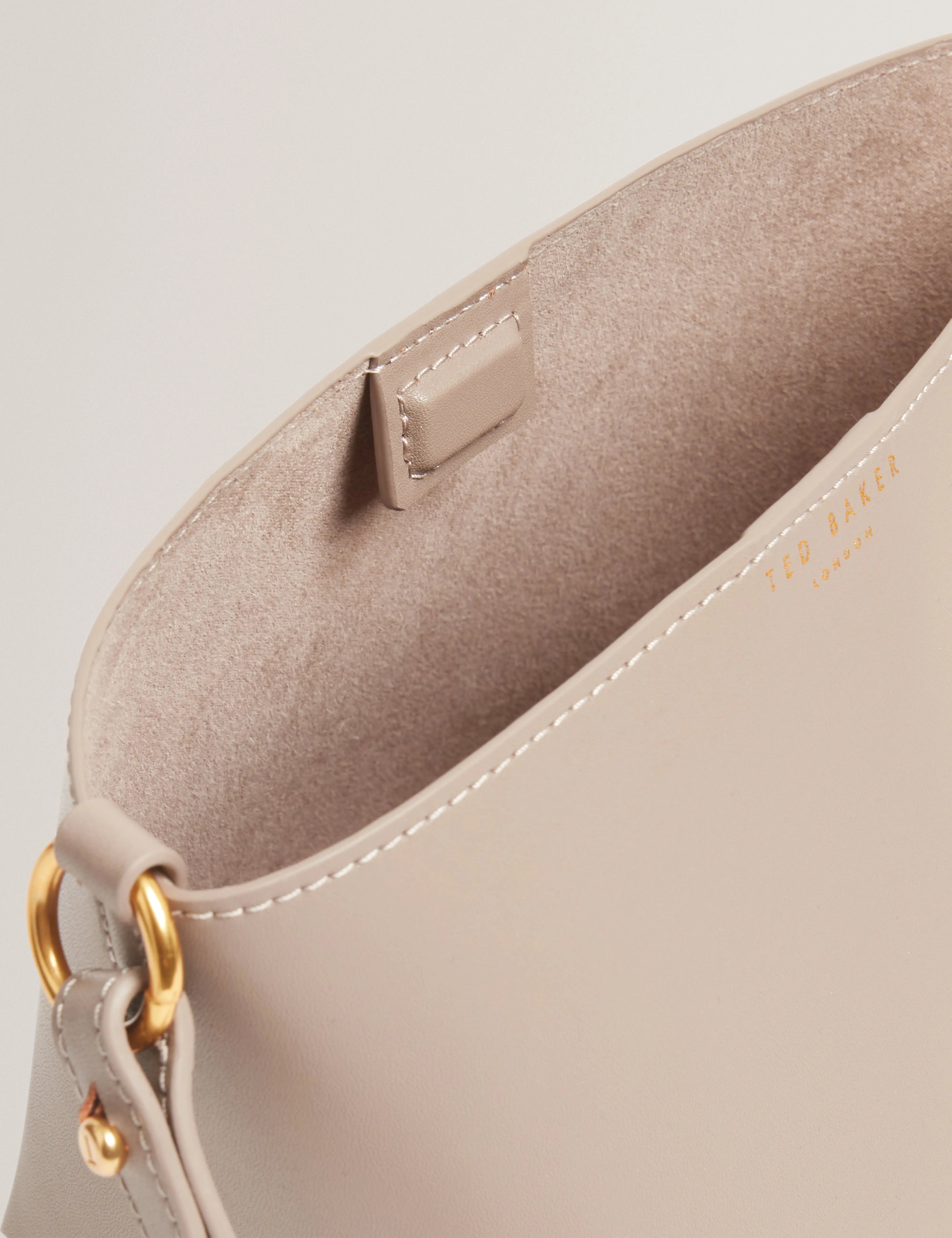 WAVELY: Weave Handle Leather Small Bucket Bag - Bellabags Ted Baker