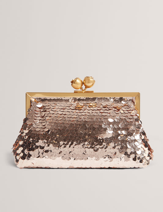 SEQUINZ: Rose Detail Sequin Clutch Bag Ted Baker South Africa