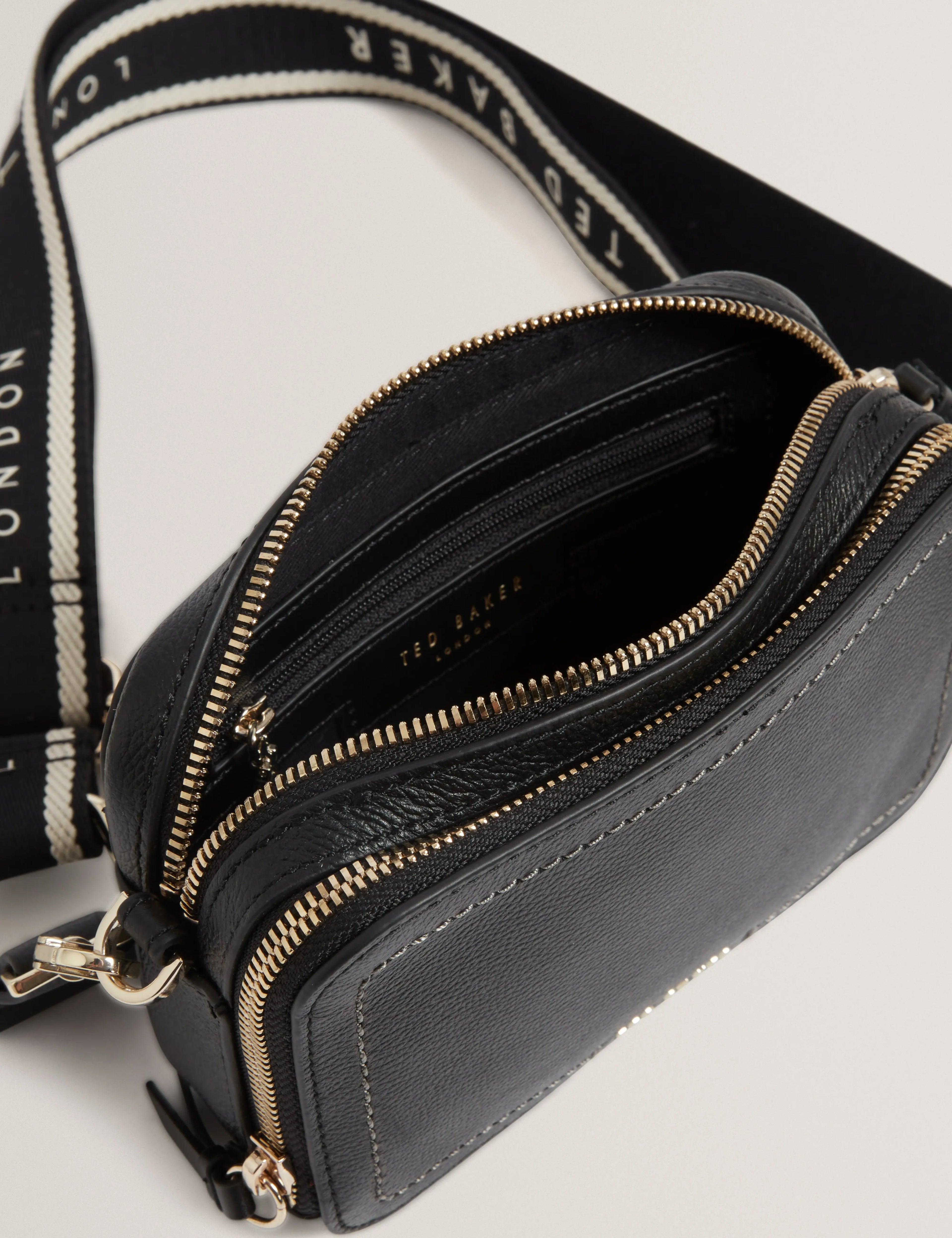 LINZIE: Webbing Leather Small Crossbody Camera Bag - Bellabags Ted Baker