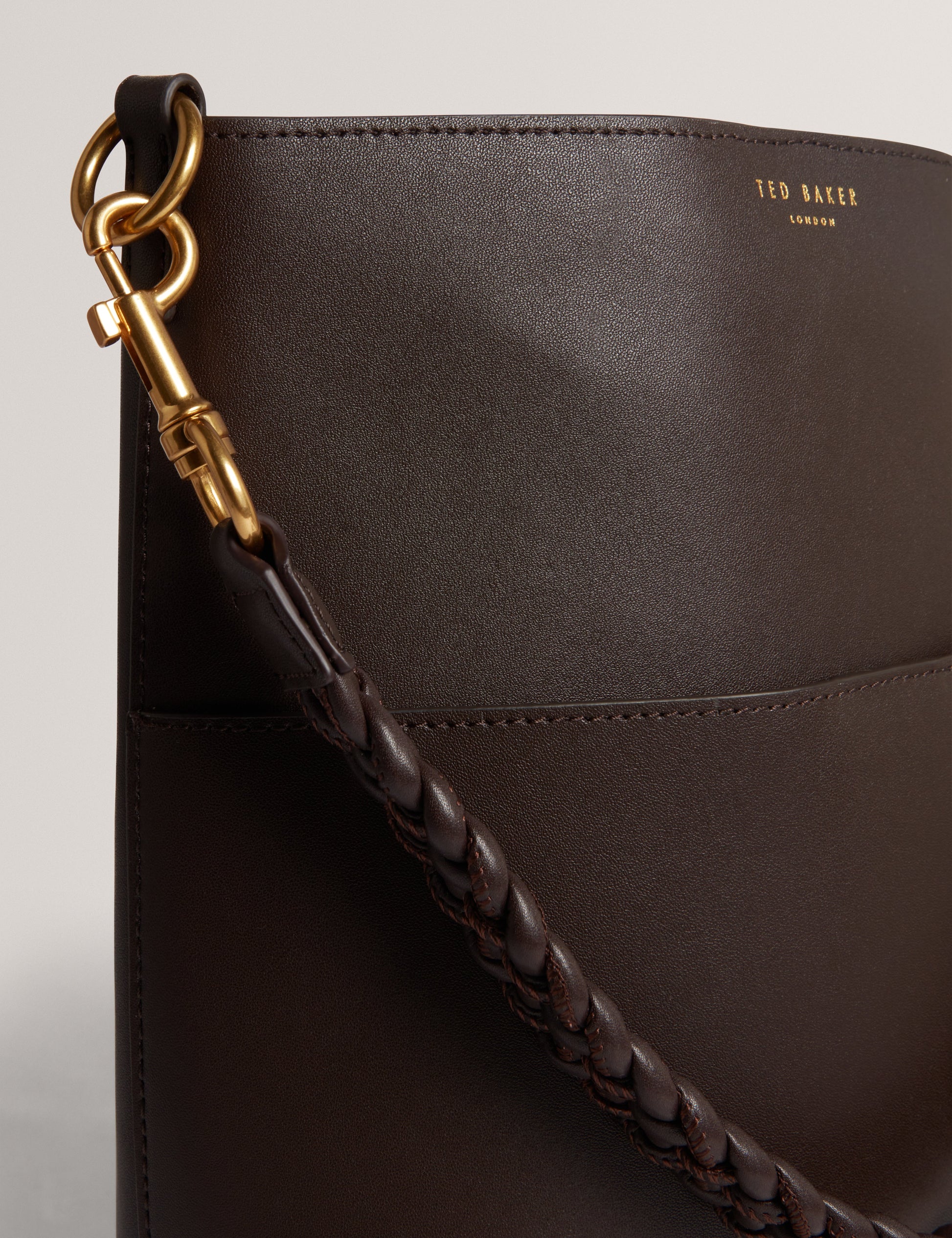WANNDA: Weave Handle Leather Medium Bucket Bag Ted Baker South Africa