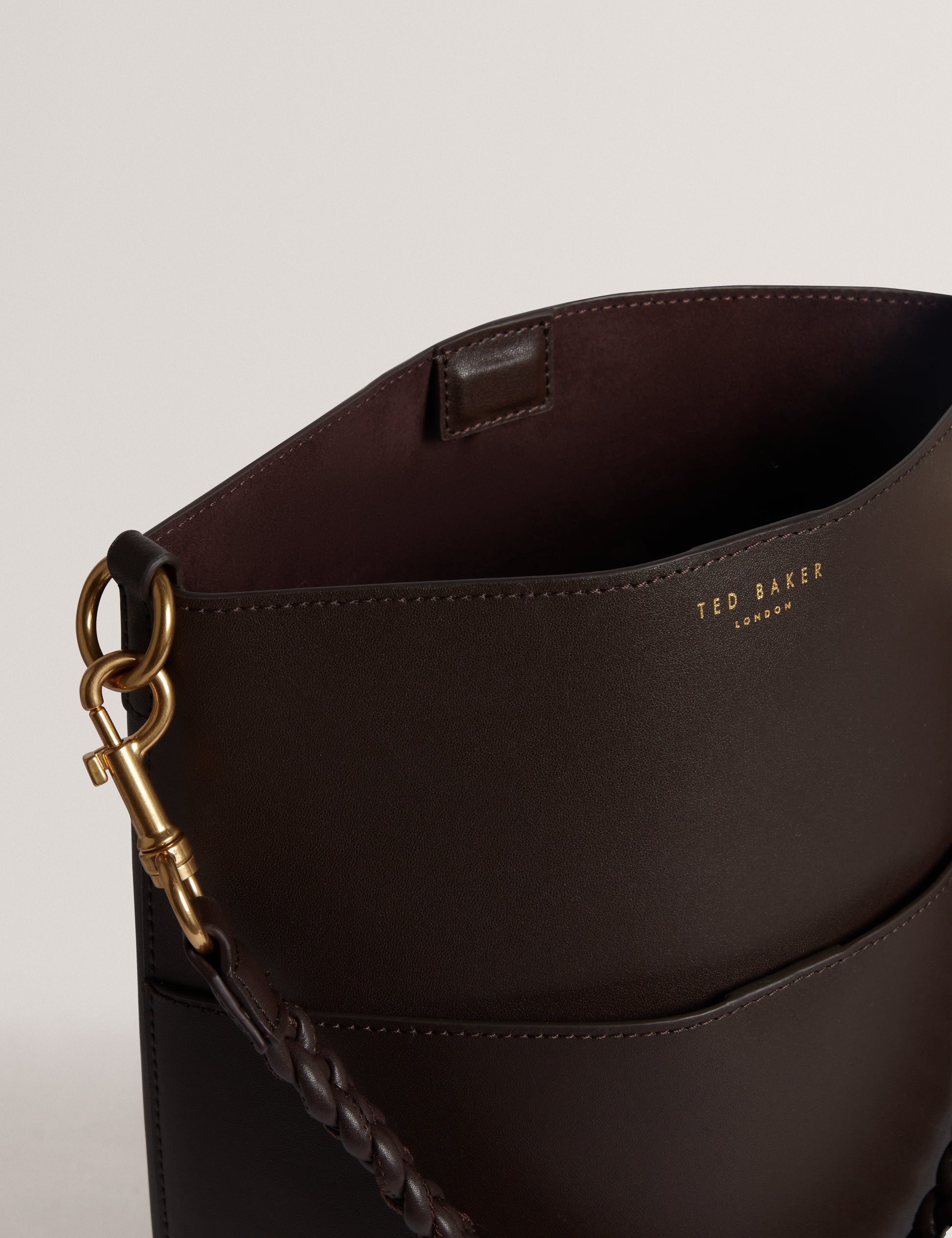 WANNDA: Weave Handle Leather Medium Bucket Bag Ted Baker South Africa