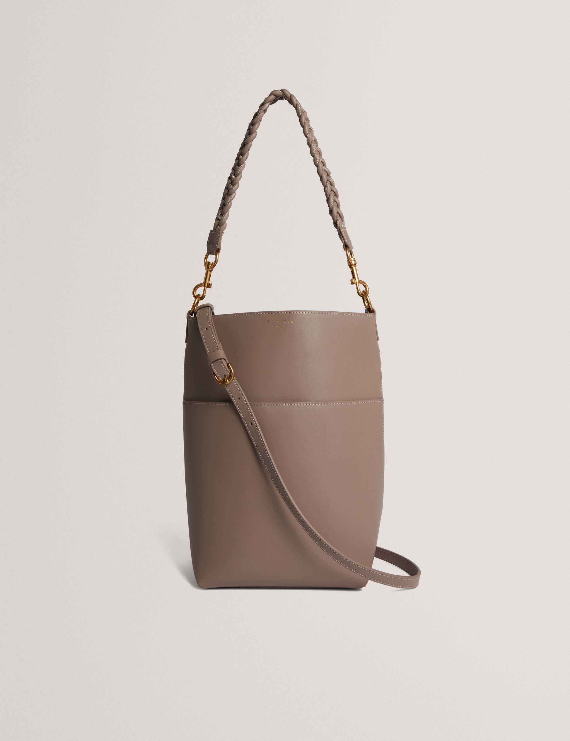 WANNDA: Weave Handle Leather Medium Bucket Bag Ted Baker South Africa