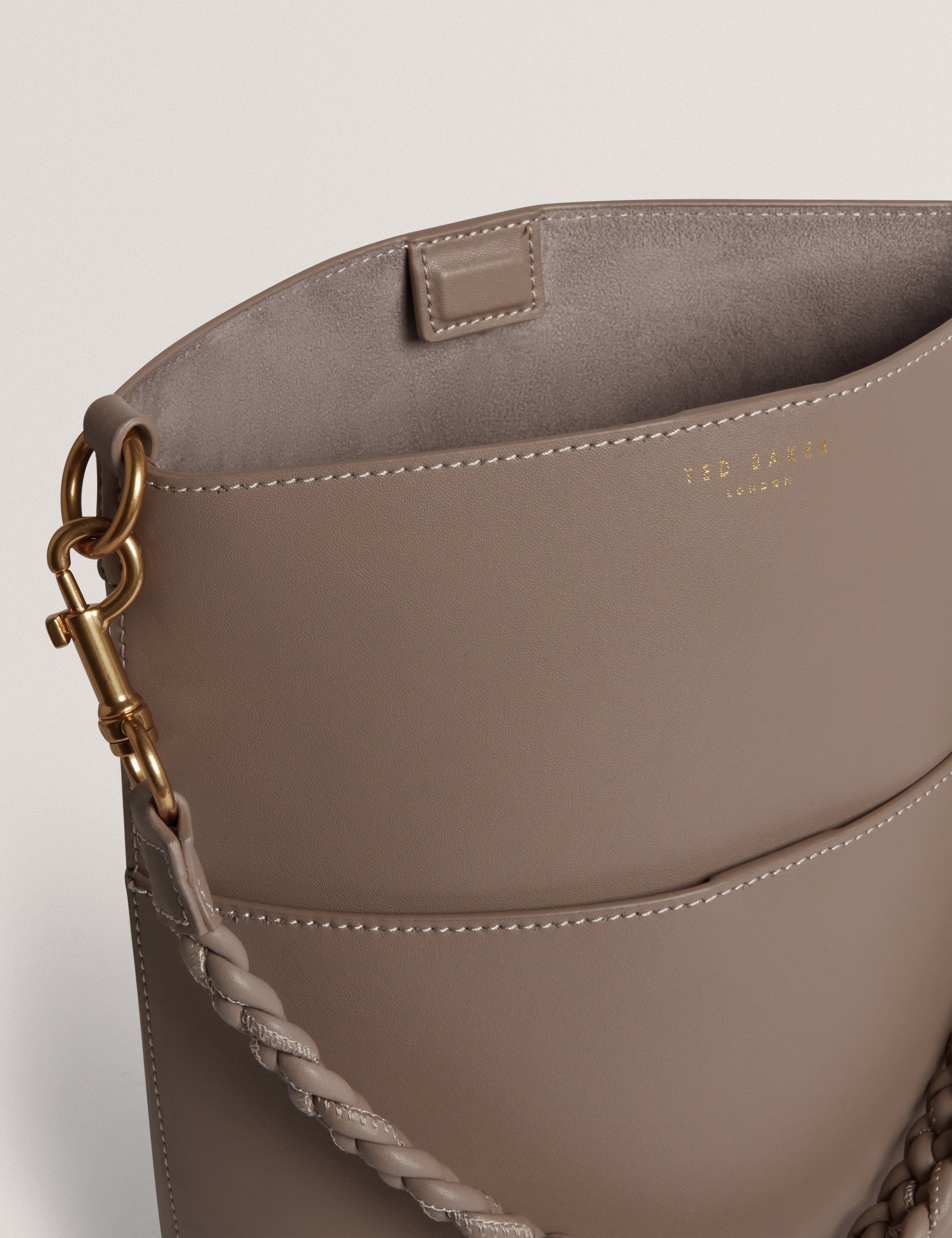 WANNDA: Weave Handle Leather Medium Bucket Bag Ted Baker South Africa