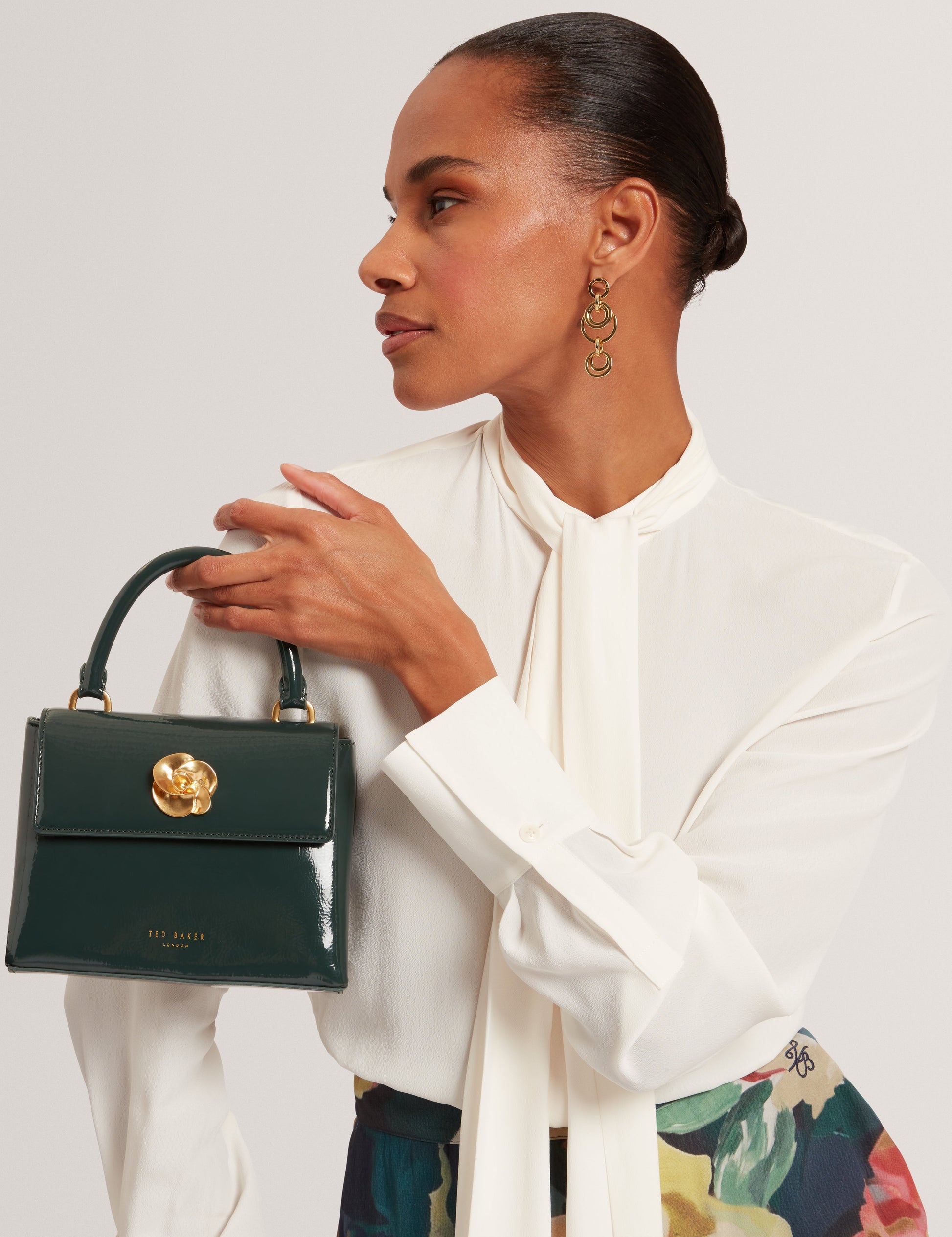 ROSEAU: Rose Detail Mini Crinkle Bag Ted Baker South Africa