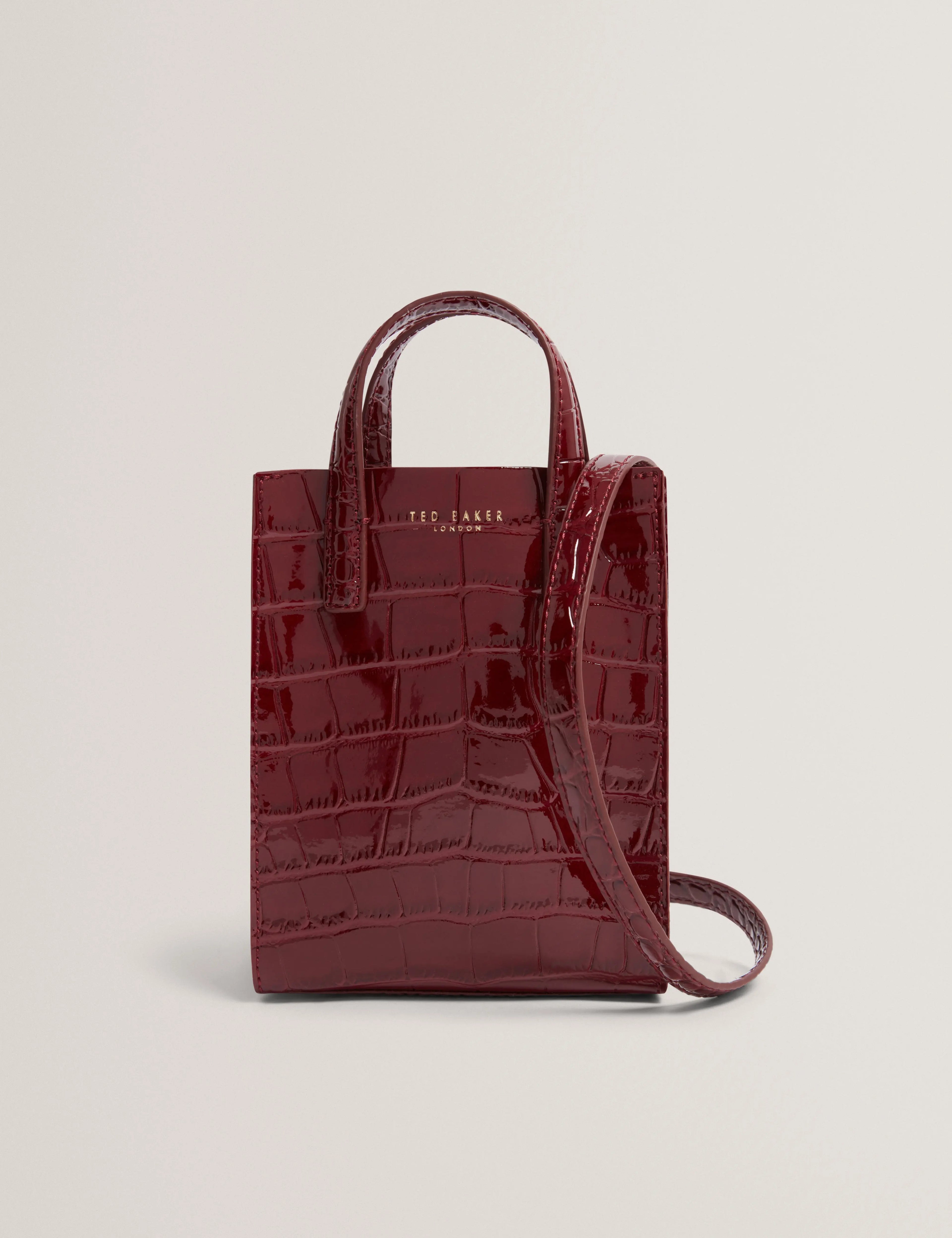 WENISSA: Croc Effect Mini Icon Bag - Bellabags Ted Baker