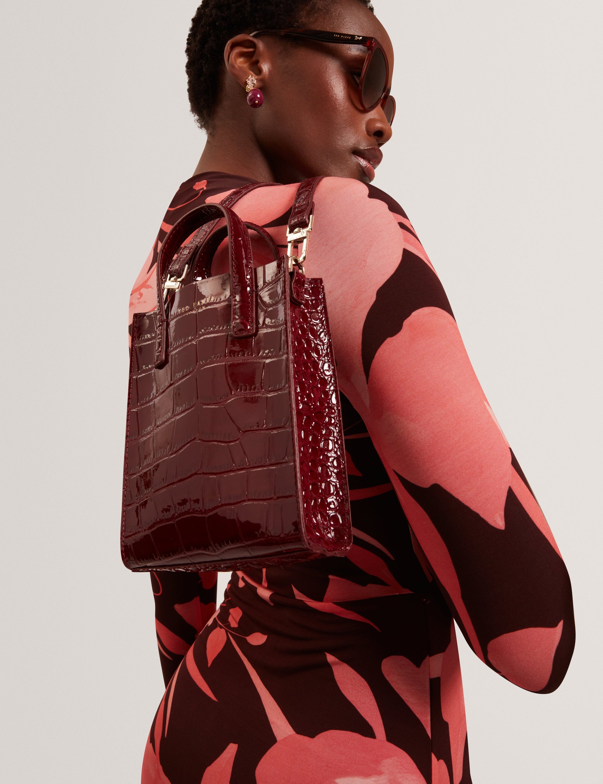 WENISSA: Croc Effect Mini Icon Bag Ted Baker South Africa