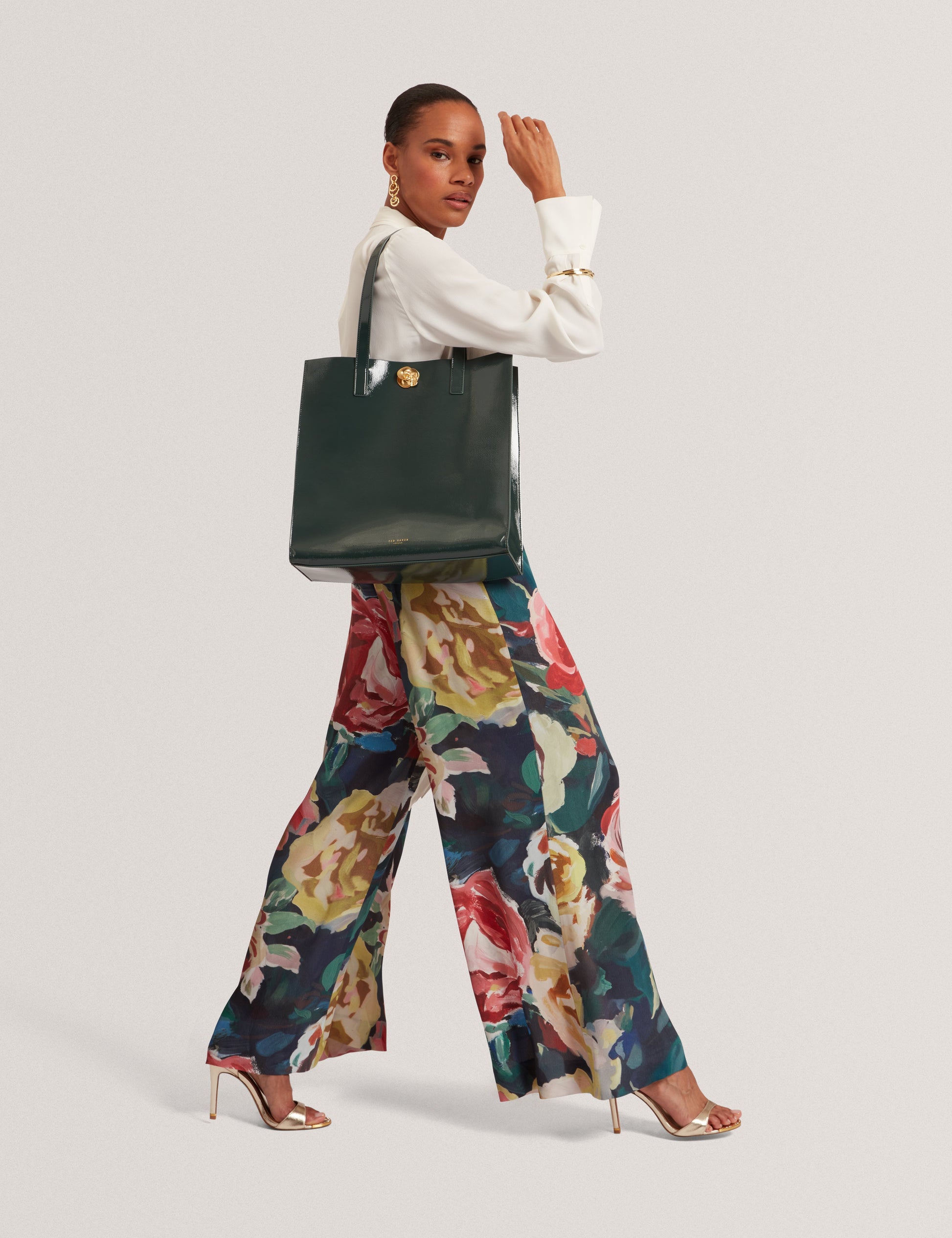 ROSENNI: Rose Detail Crinkle Large Tote Bag Ted Baker South Africa