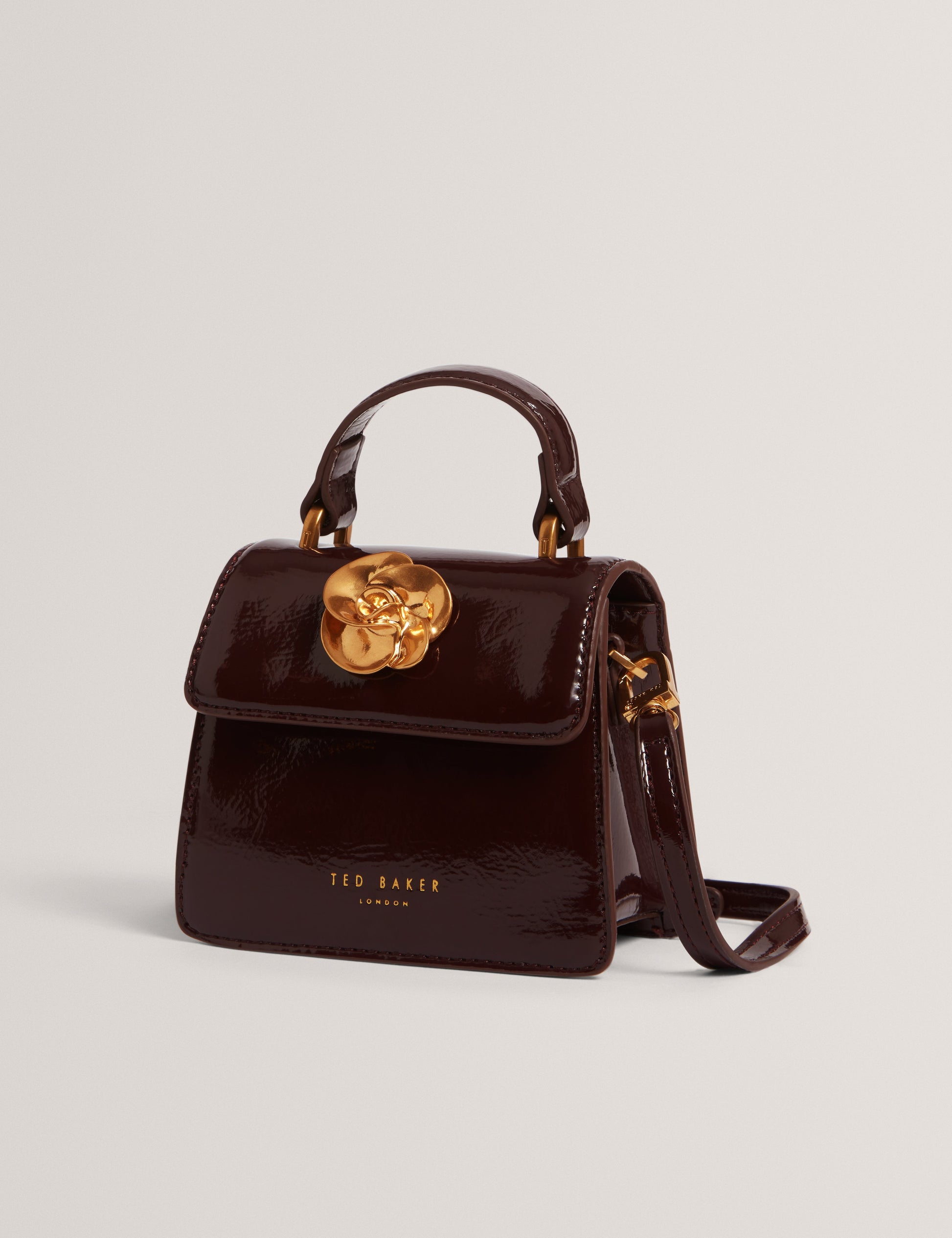 ROSELAH: Rose Detail Square Mini Top Handle Bag Ted Baker South Africa