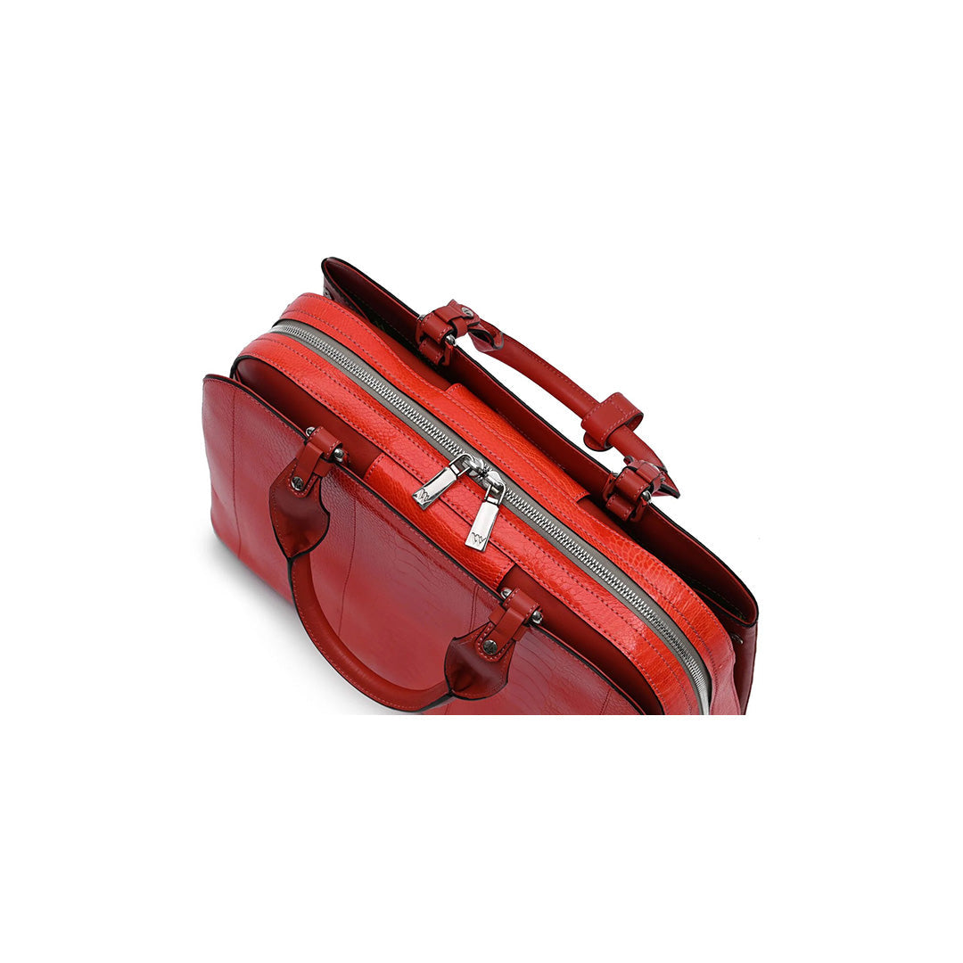Red Lexington Ostrich Leather Business bag Bellabags Bellabags