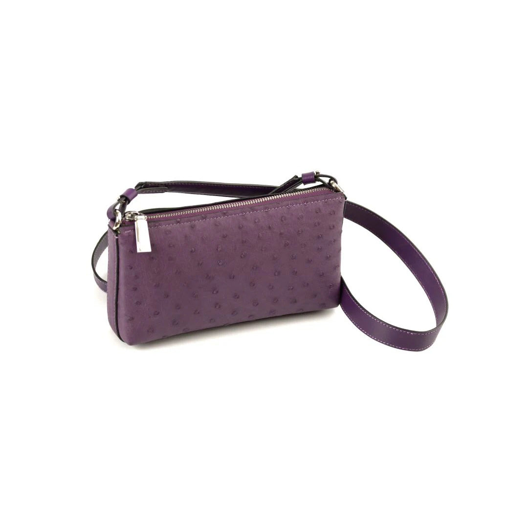 Purple Los Angeles Ostrich Leather Purse Bellabags Bellabags