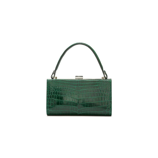 Green Libby Crocodile Leather Evening Bag Bellabags Bellabags