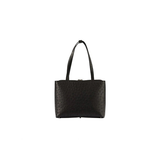 Black Lilibet Ostrich Leather Tote Bag Bellabags Bellabags