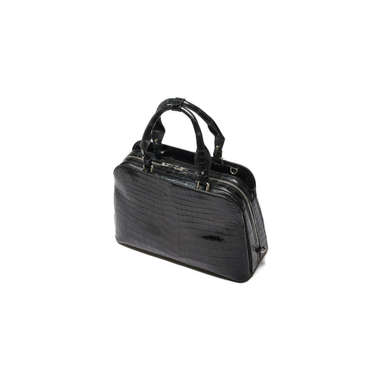 Black Lexington Crocodile Leather Business Bag Bellabags Bellabags