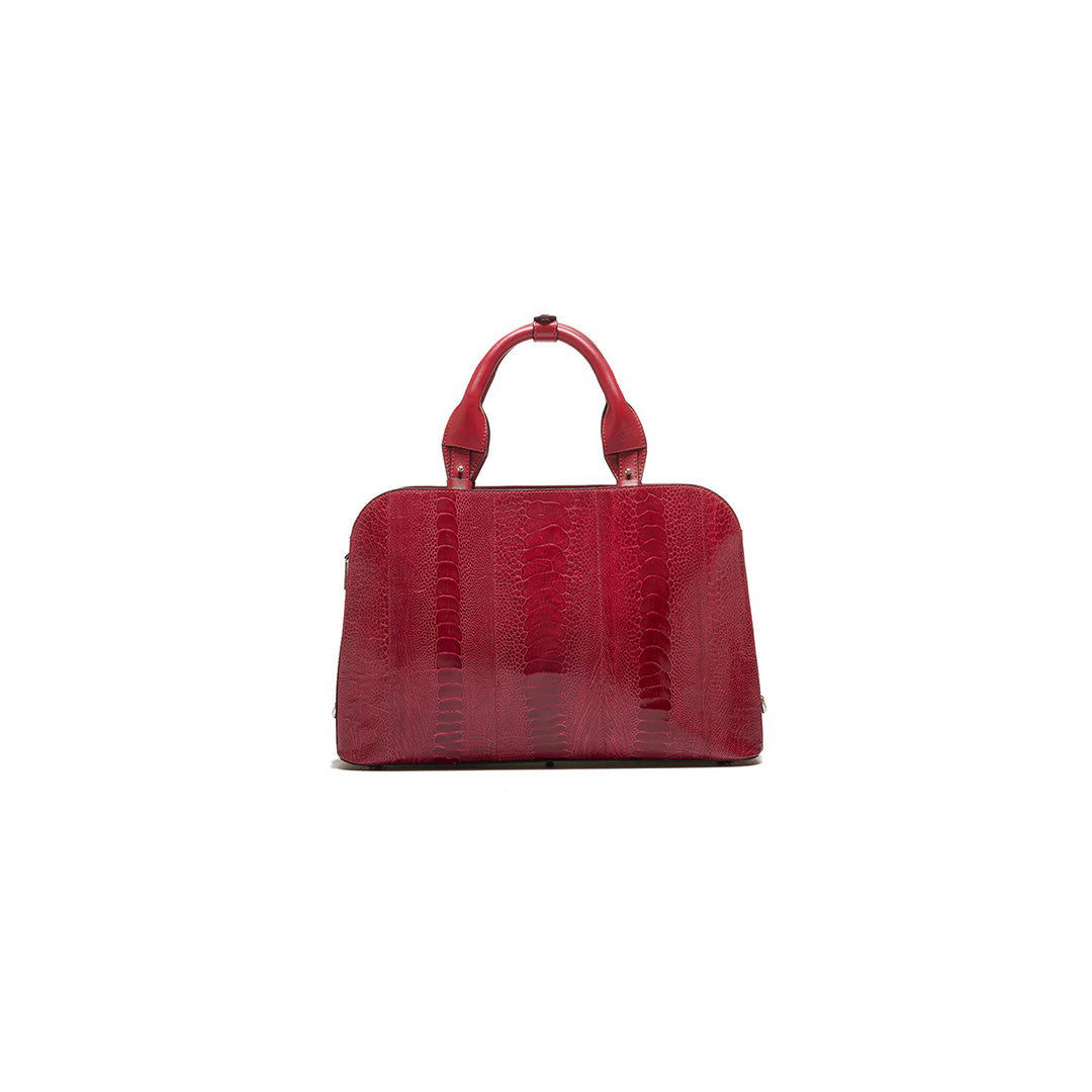 Red Lexington Ostrich Leather Business Bag Bellabags Bellabags