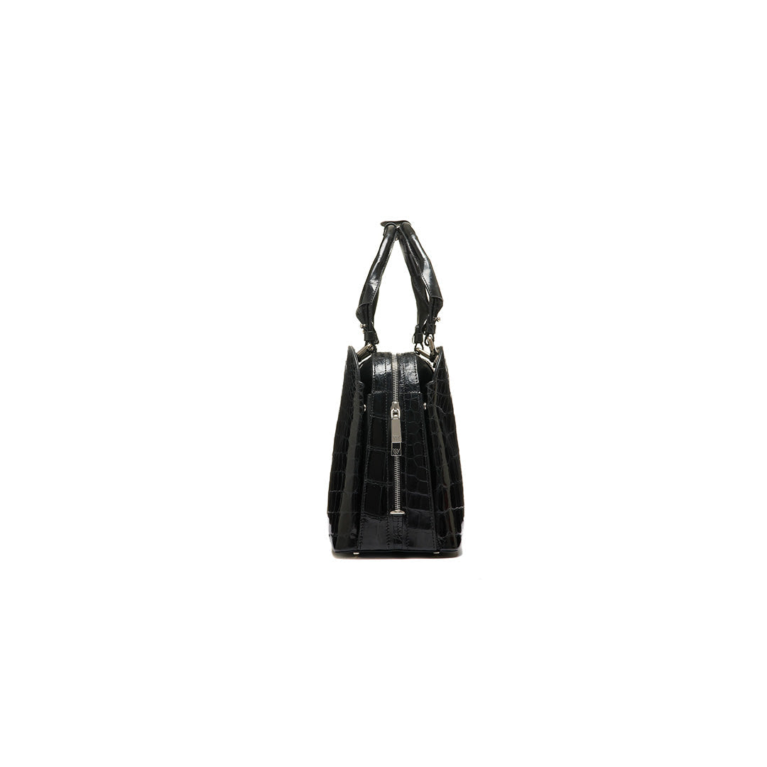 Black Lexington Crocodile Leather Business Bag Bellabags Bellabags
