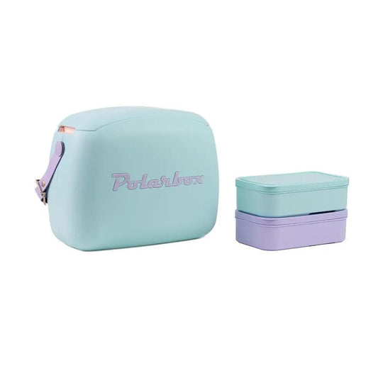 Polarbox Retro Cooler Box 6L Sky Blue | Includes 2 Lunch Boxes - By Polarbox - Invoque