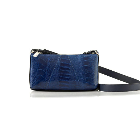 Blue Los Angeles Ostrich Leather Purse Bellabags Bellabags