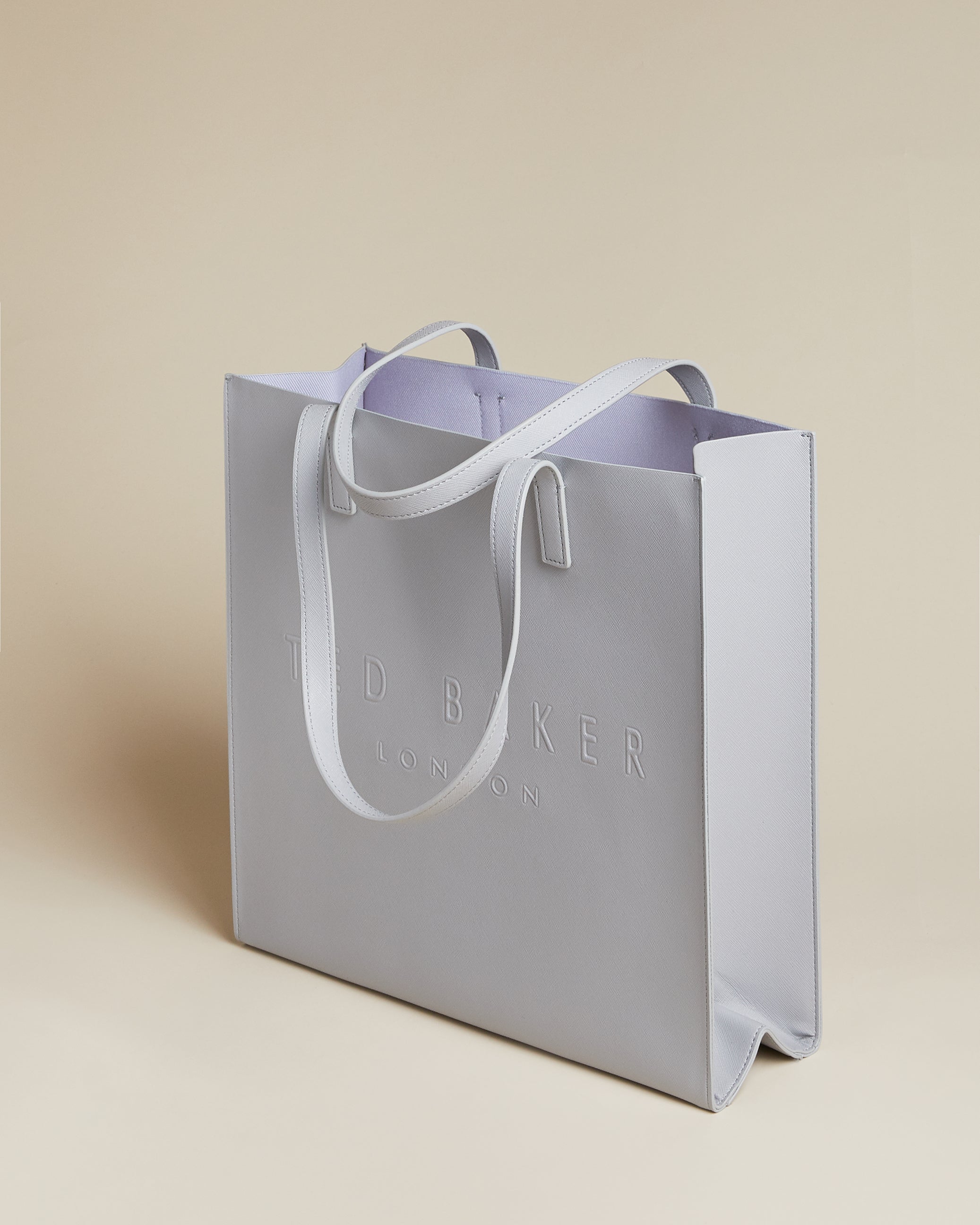 Women's Soocon-Crosshatch Large Icon Bag Lt-Grey Ted Baker South Africa Bellabags