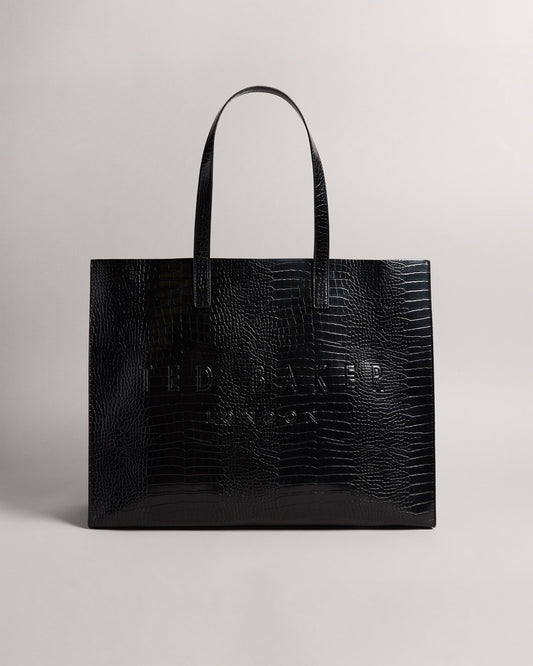 Women's Allicon-Croc Effect Extra Large Icon Bag Black Ted Baker Bellabags