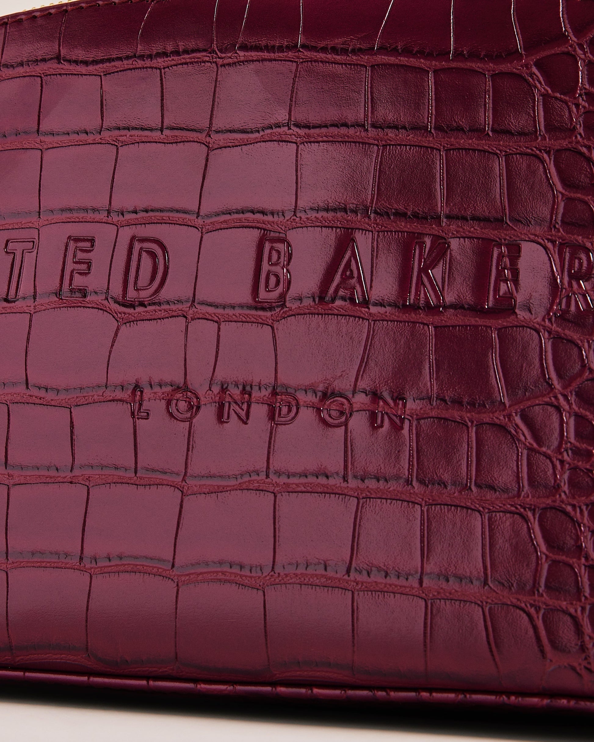Women's Crocala-Imitation Croc Makeup Bag Dp-Purple Ted Baker South Africa