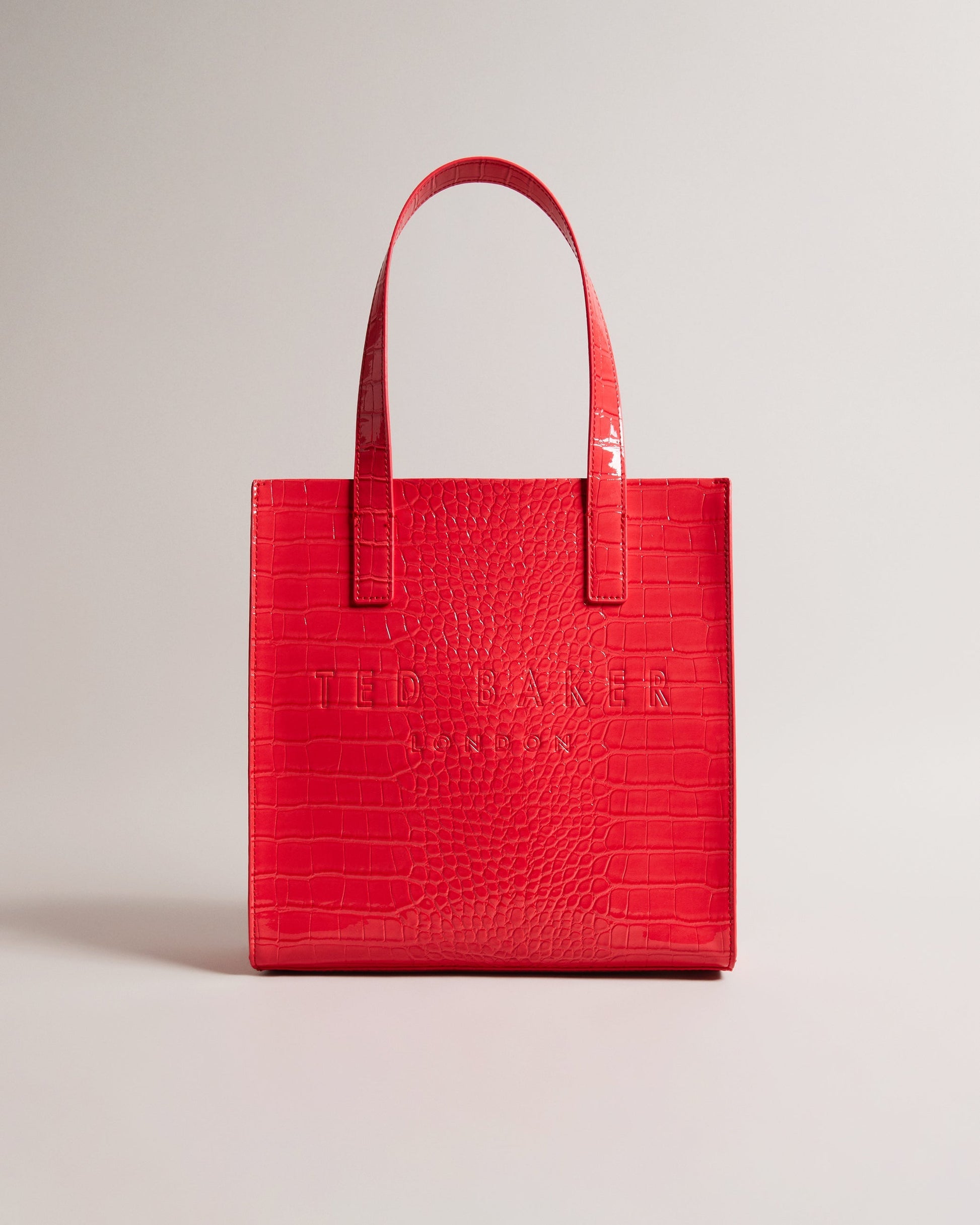 Women's Reptcon-Croc Effect Small Icon Bag Coral Ted Baker South Africa