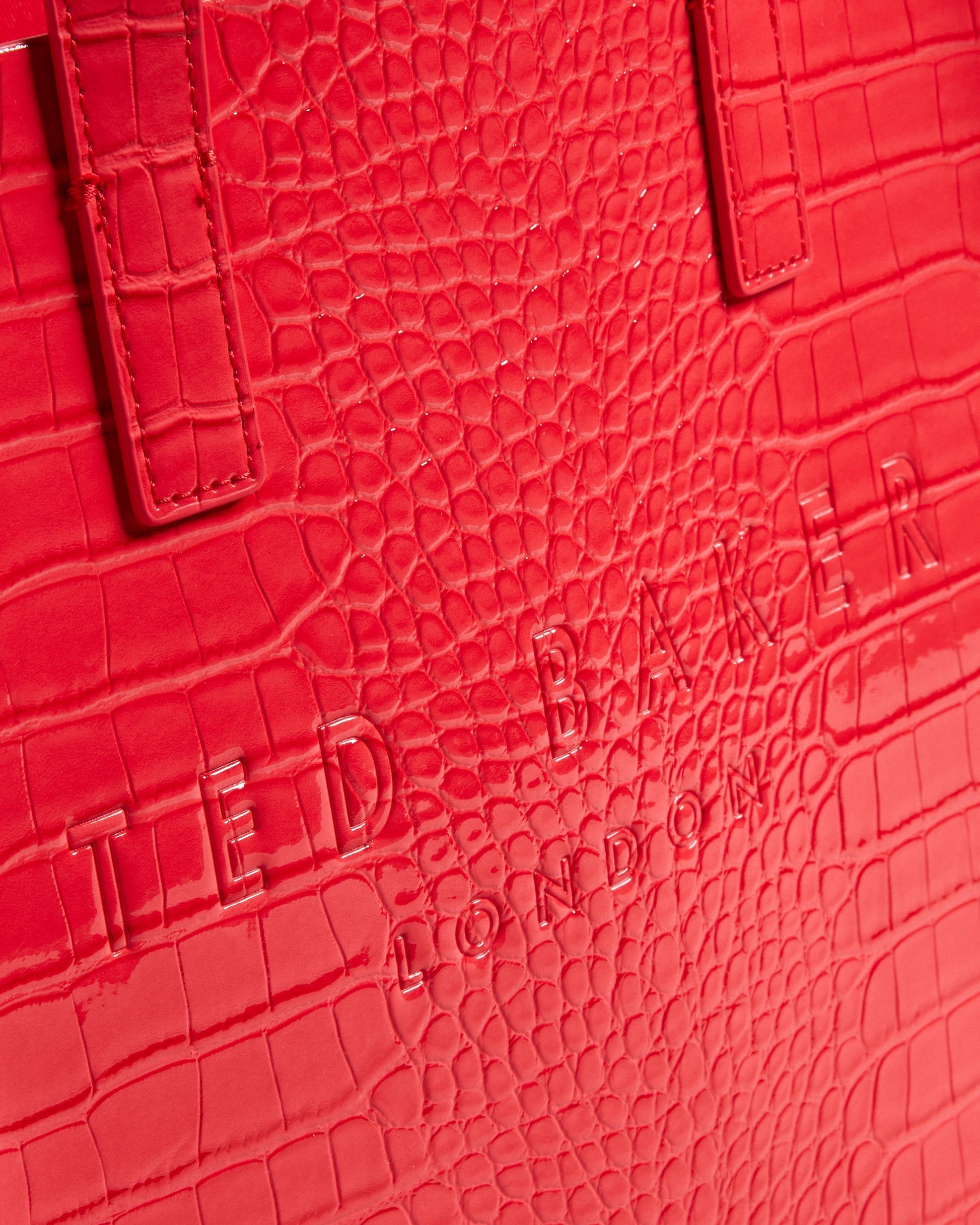 Women's Reptcon-Croc Effect Small Icon Bag Coral Ted Baker South Africa