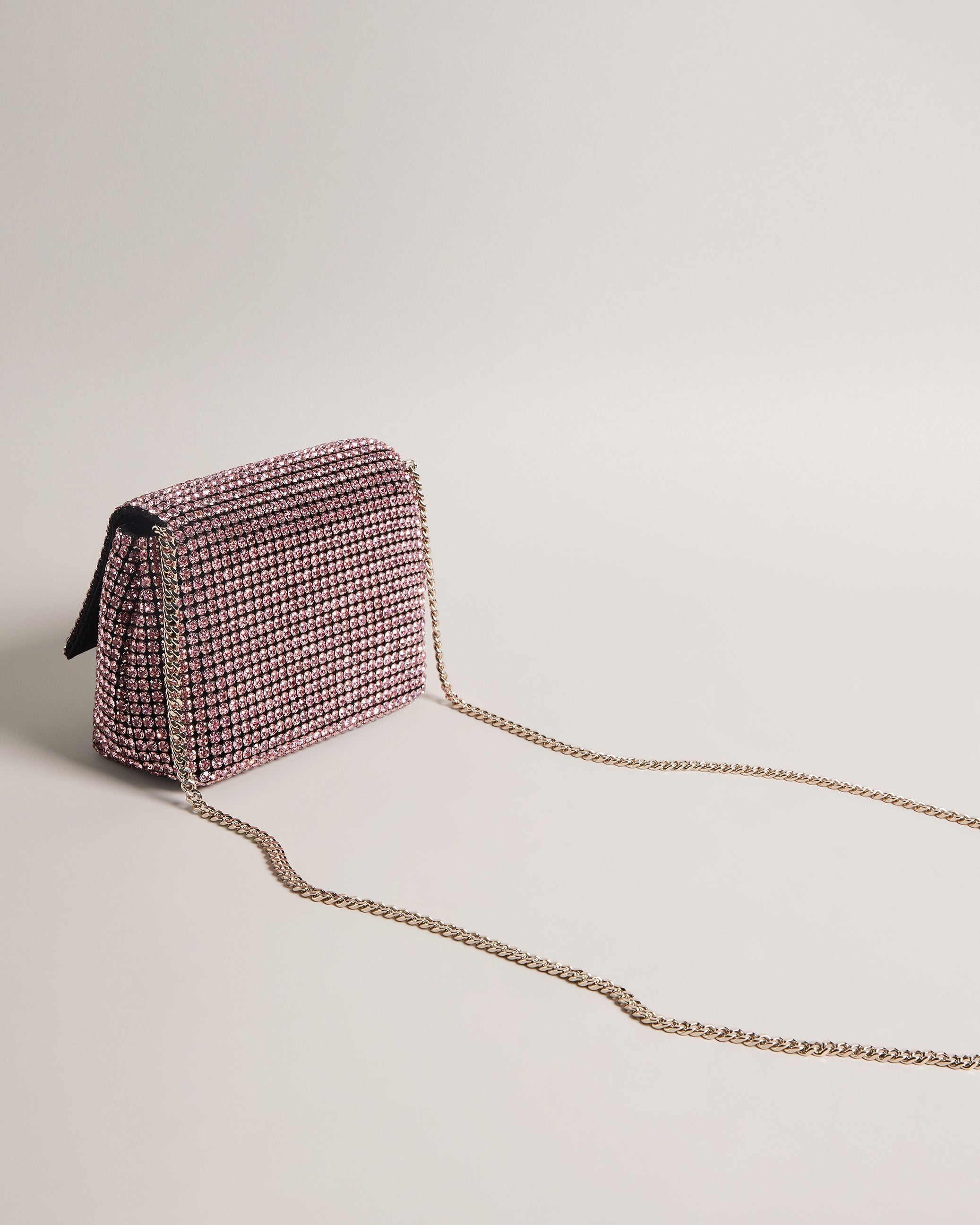 Women's Gliters-Crystal Mini Crossbody Bag Pl-Pink Ted Baker South Africa Bellabags