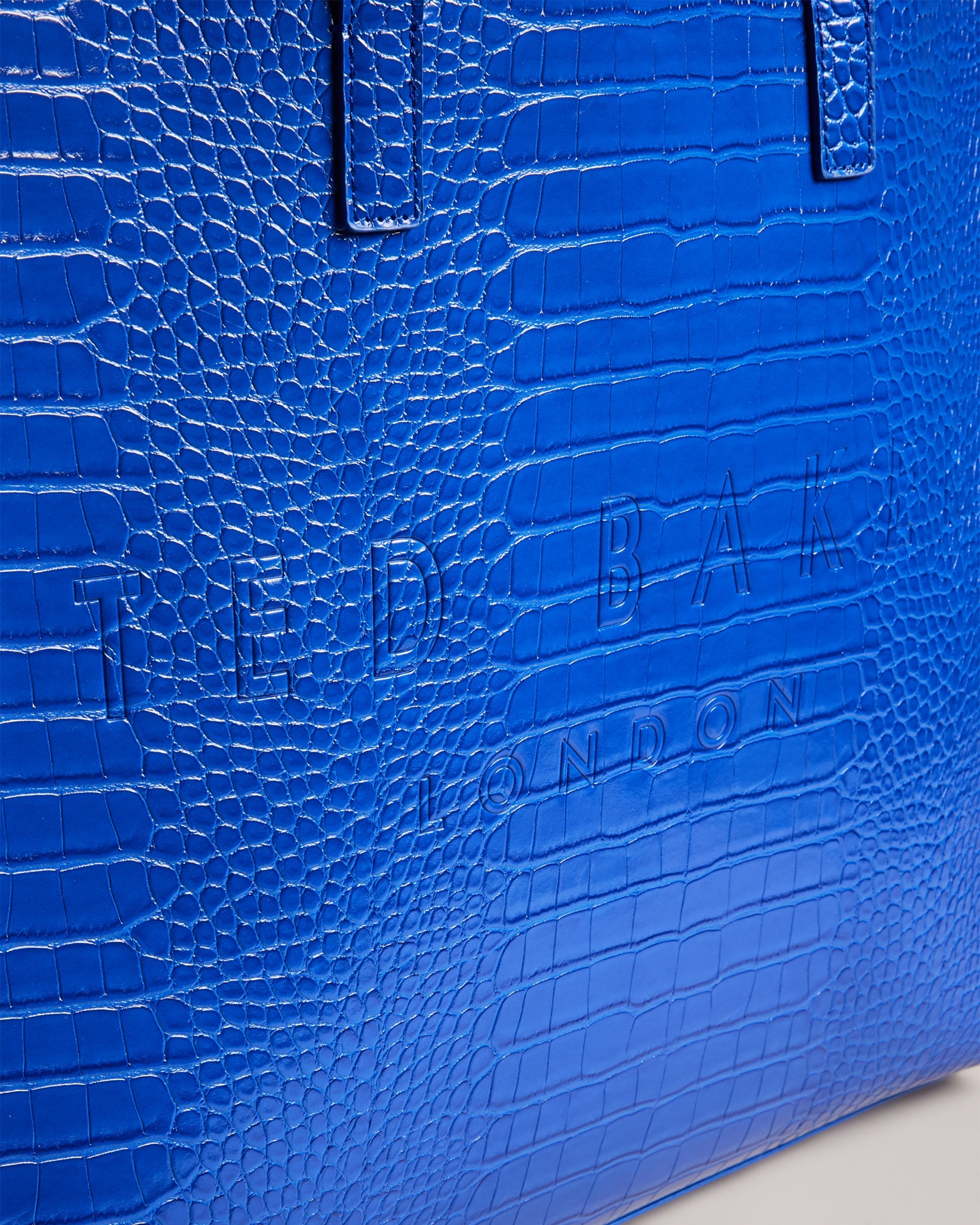 Women's Allicon-Croc Effect Extra Large Icon Bag Brt-Blue Ted Baker Bellabags