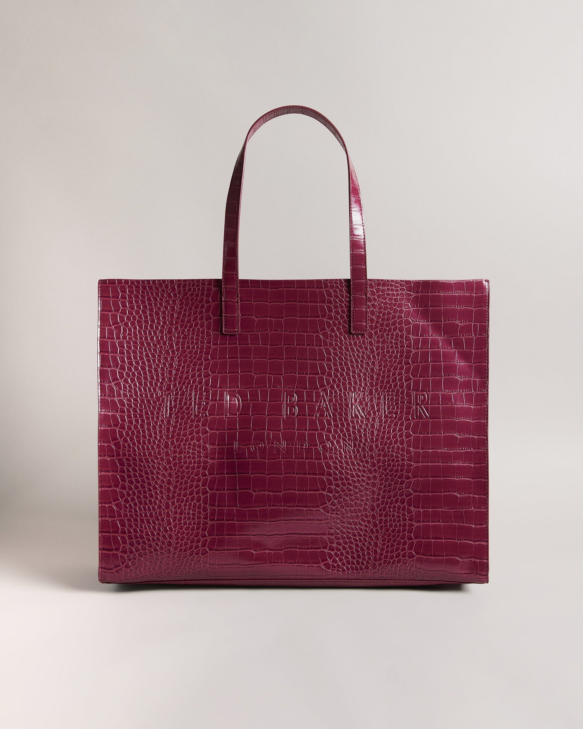 Women's Allicon-Croc Effect Extra Large Icon Bag Dp-Purple Ted Baker South Africa