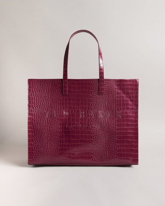 Women's Allicon-Croc Effect Extra Large Icon Bag Dp-Purple Ted Baker South Africa