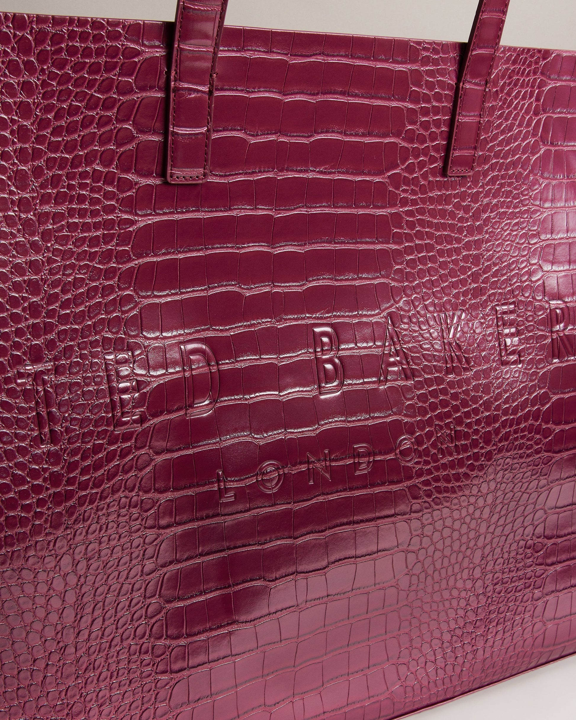 Women's Allicon-Croc Effect Extra Large Icon Bag Dp-Purple Ted Baker South Africa