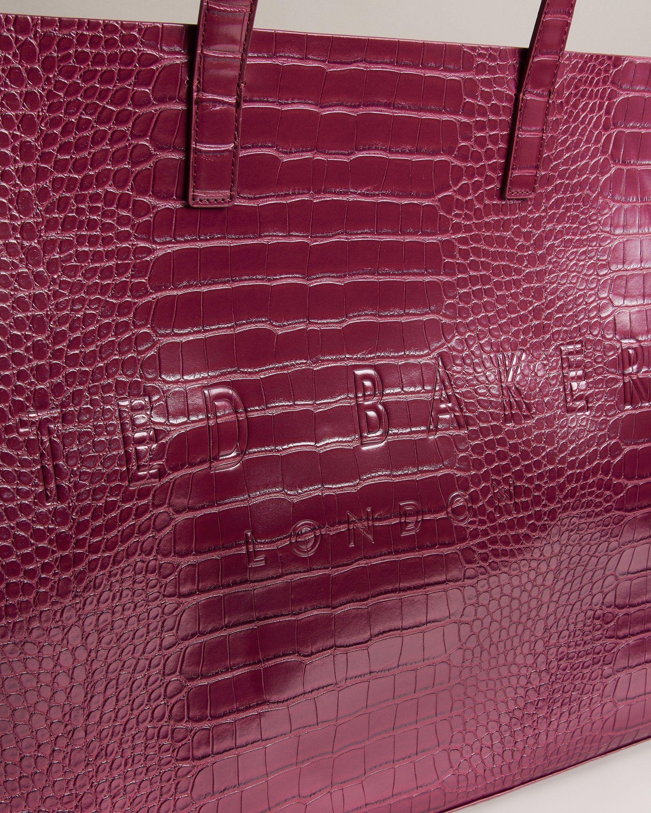 Women's Allicon-Croc Effect Extra Large Icon Bag Dp-Purple Ted Baker Bellabags