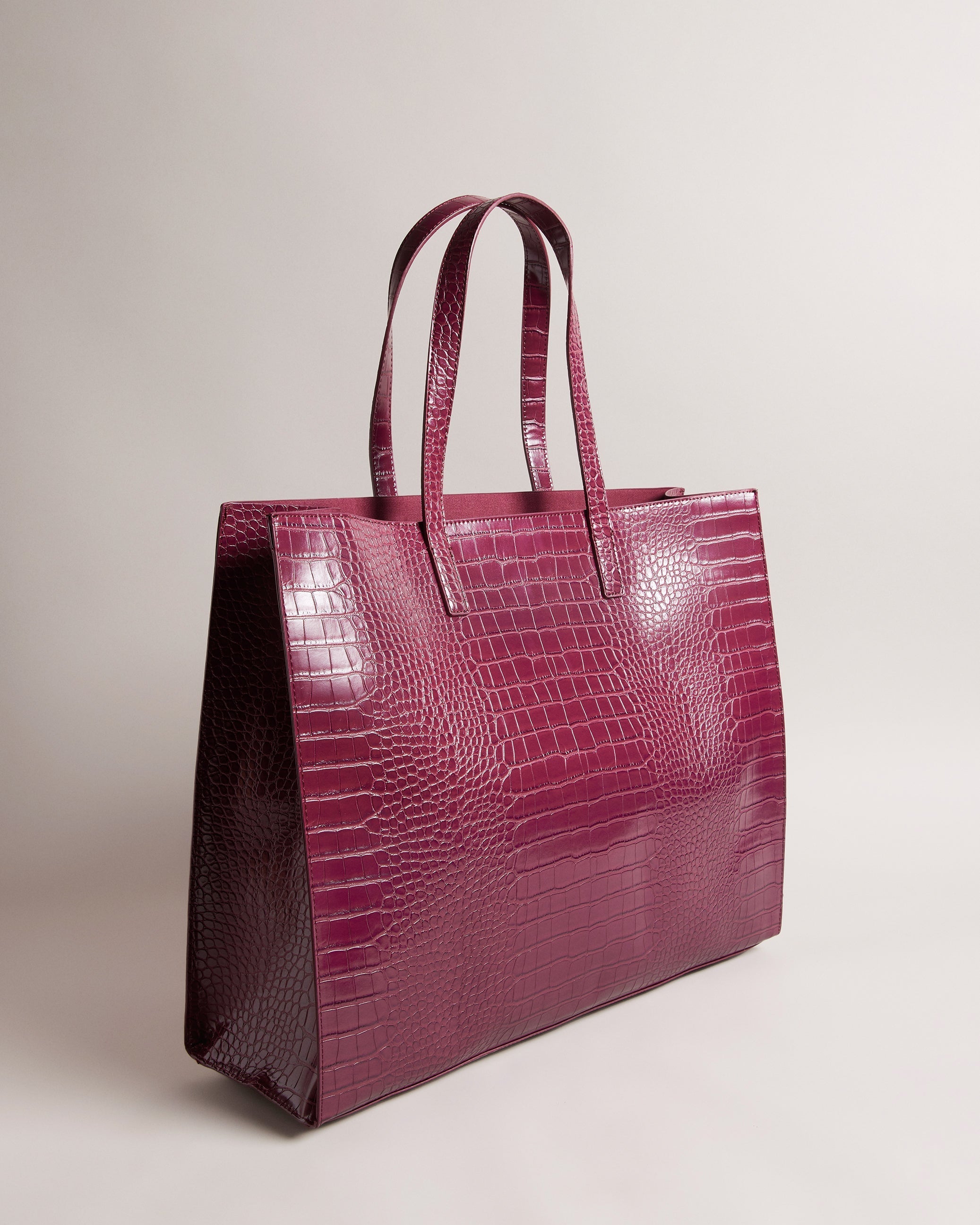 Women's Allicon-Croc Effect Extra Large Icon Bag Dp-Purple Ted Baker Bellabags