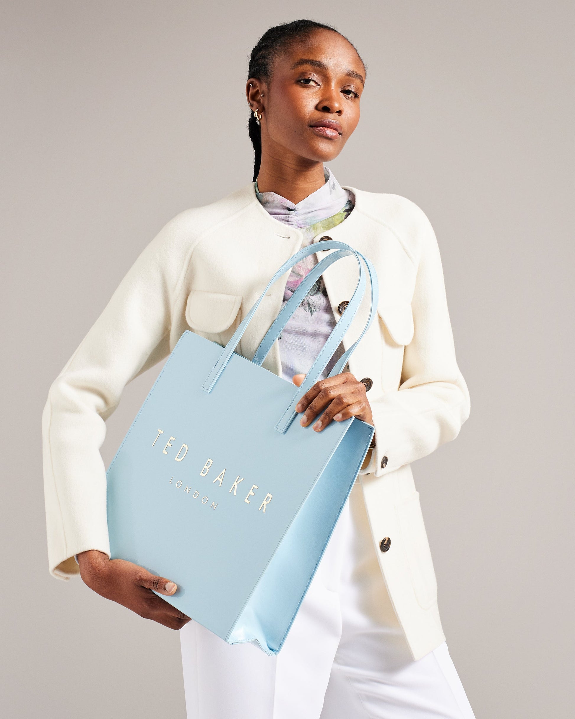 Women's CRINKON-Crinkle Large Icon Bag Lt-Blue Ted Baker South Africa