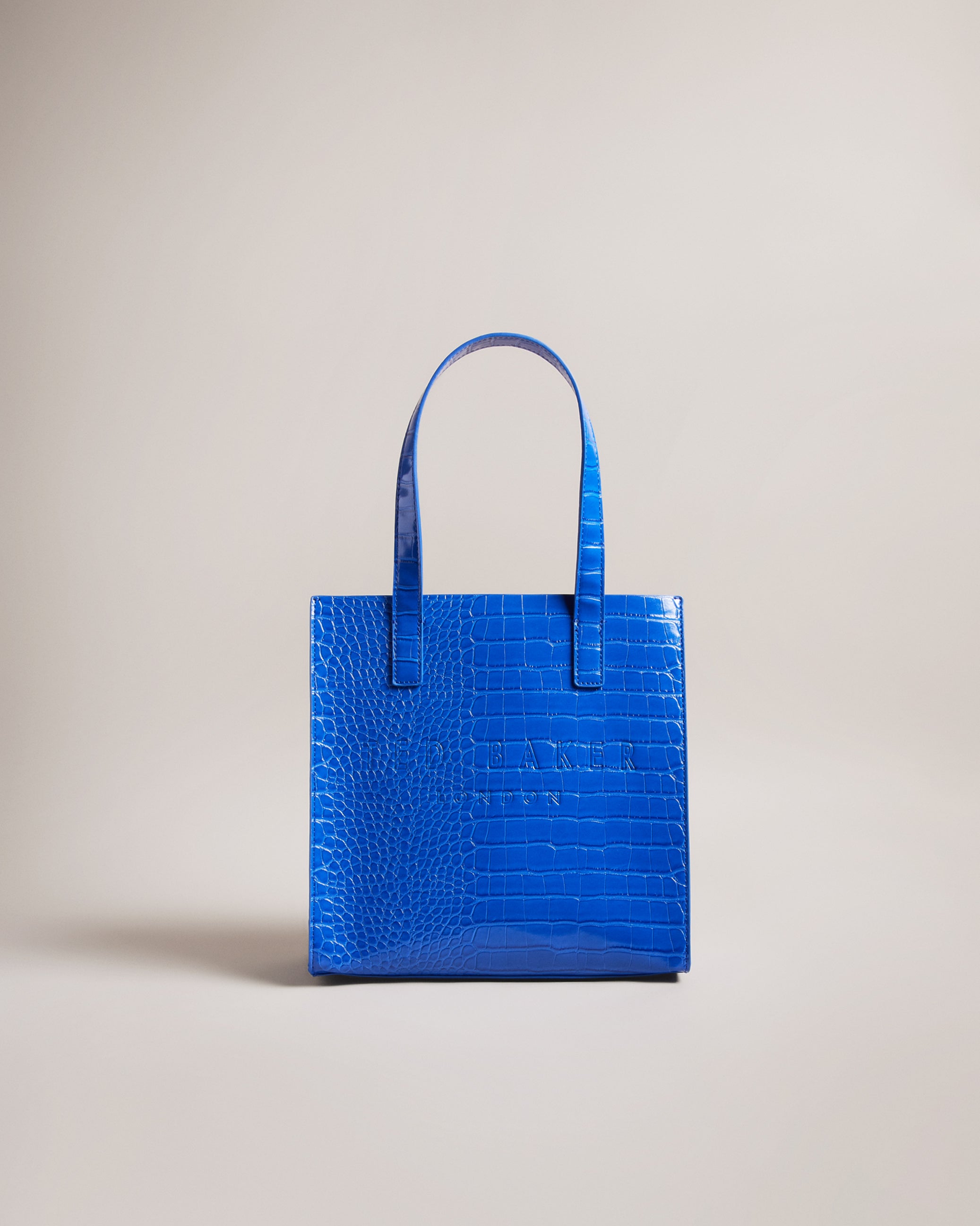 Women's Reptcon-Croc Effect Small Icon Bag Brt-Blue Ted Baker South Africa Bellabags