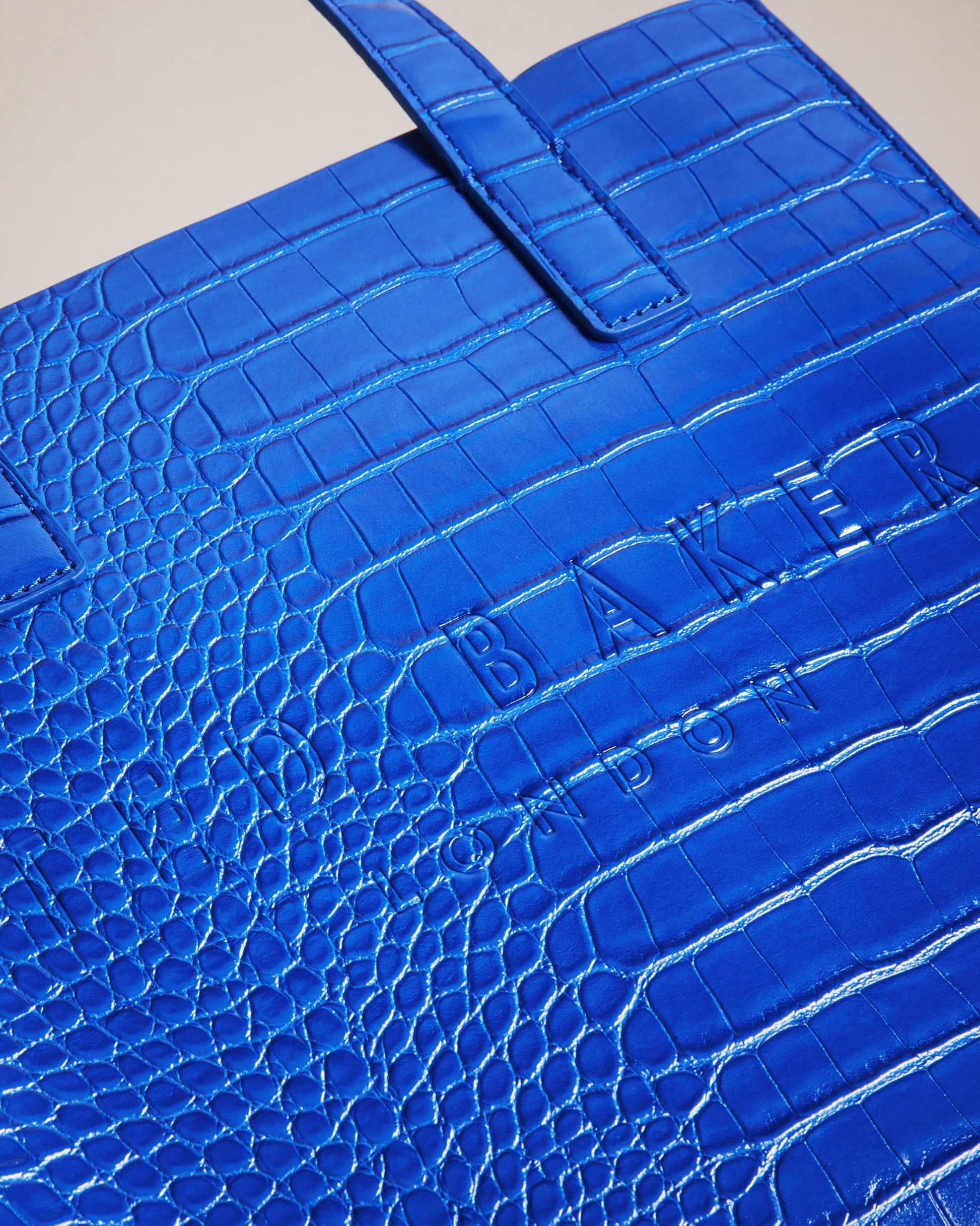 Women's Reptcon-Croc Effect Small Icon Bag Brt-Blue Ted Baker South Africa