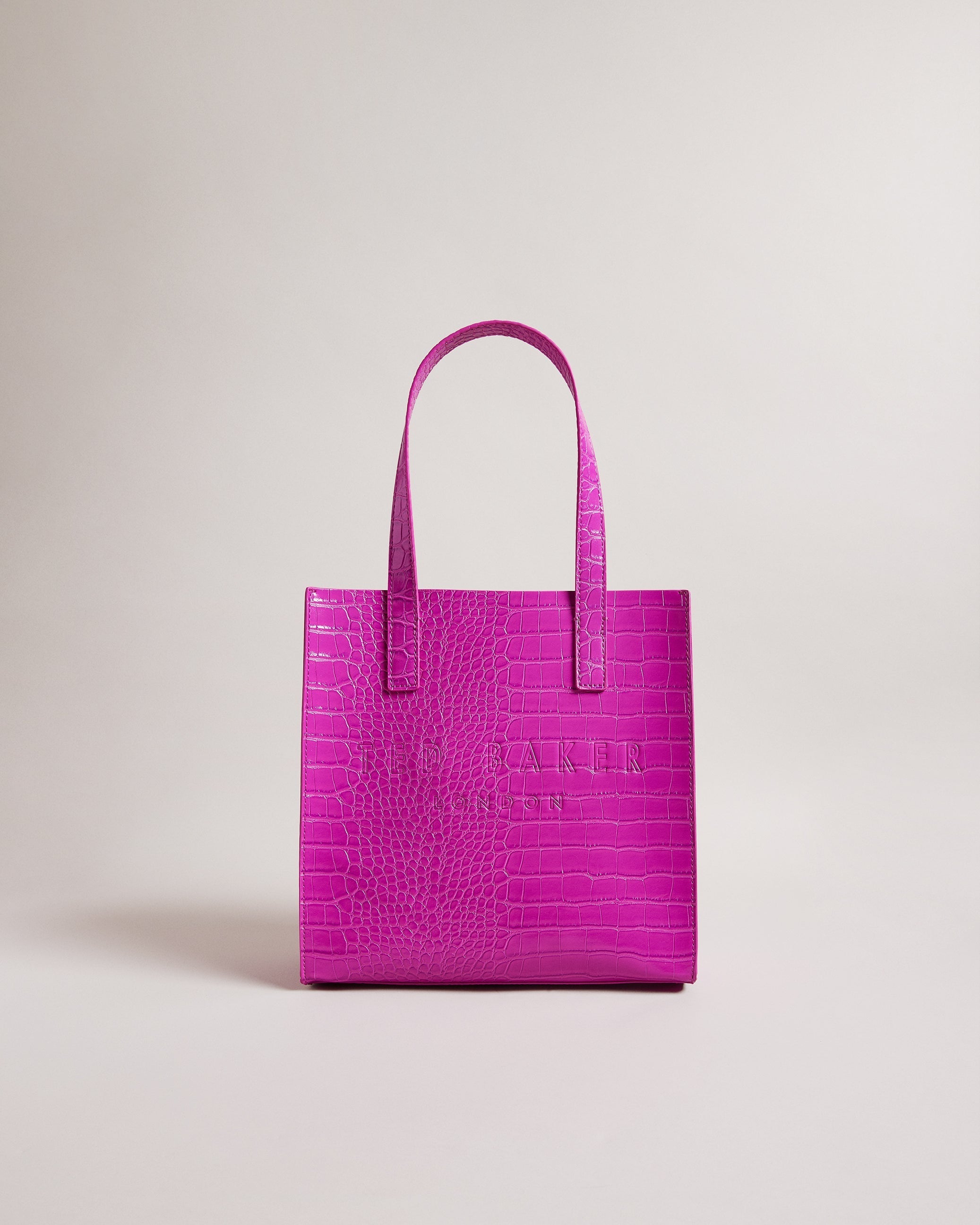 Women's Reptcon-Croc Effect Small Icon Bag Brt-Pink Ted Baker South Africa Bellabags