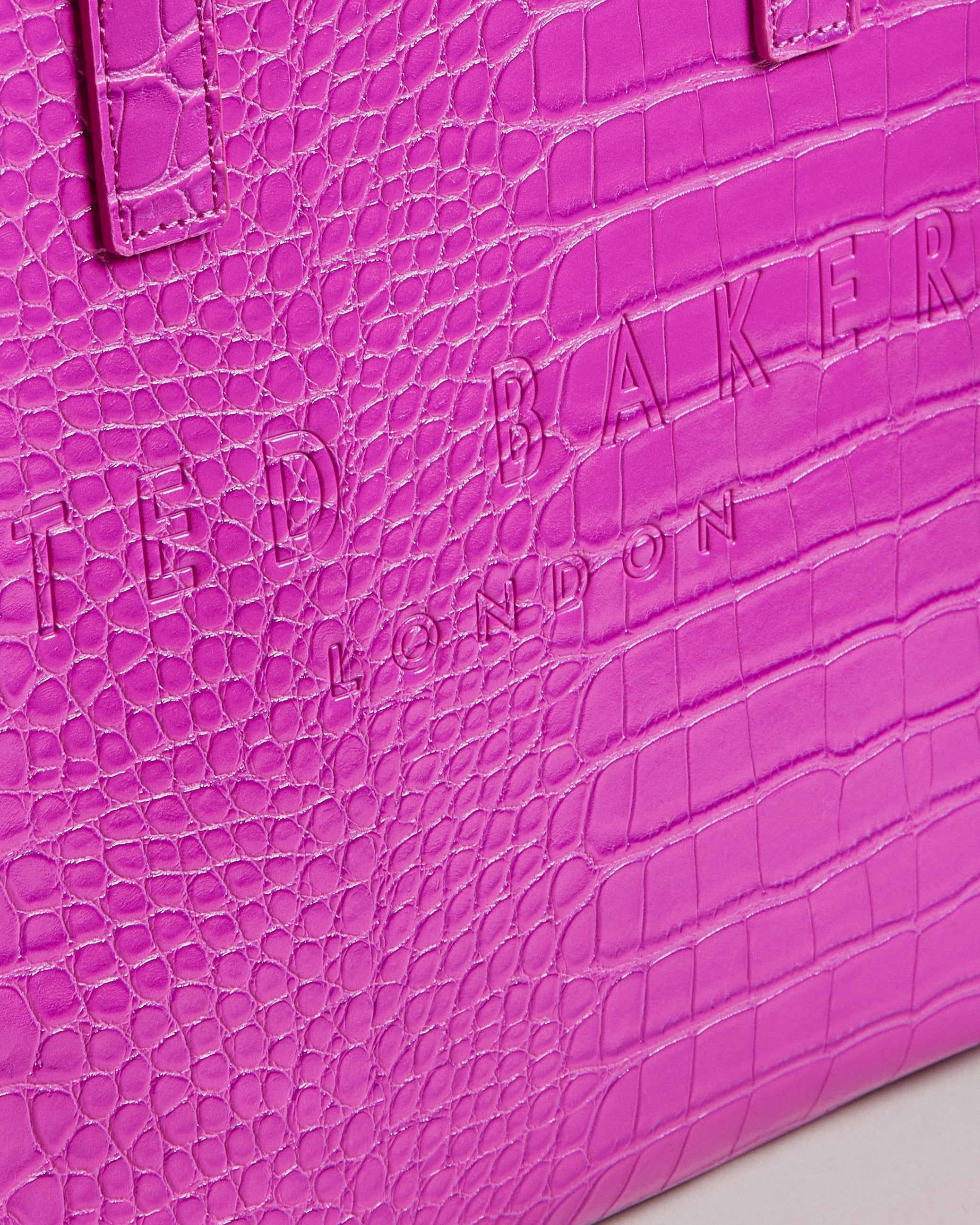 Women's Reptcon-Croc Effect Small Icon Bag Brt-Pink Ted Baker South Africa Bellabags