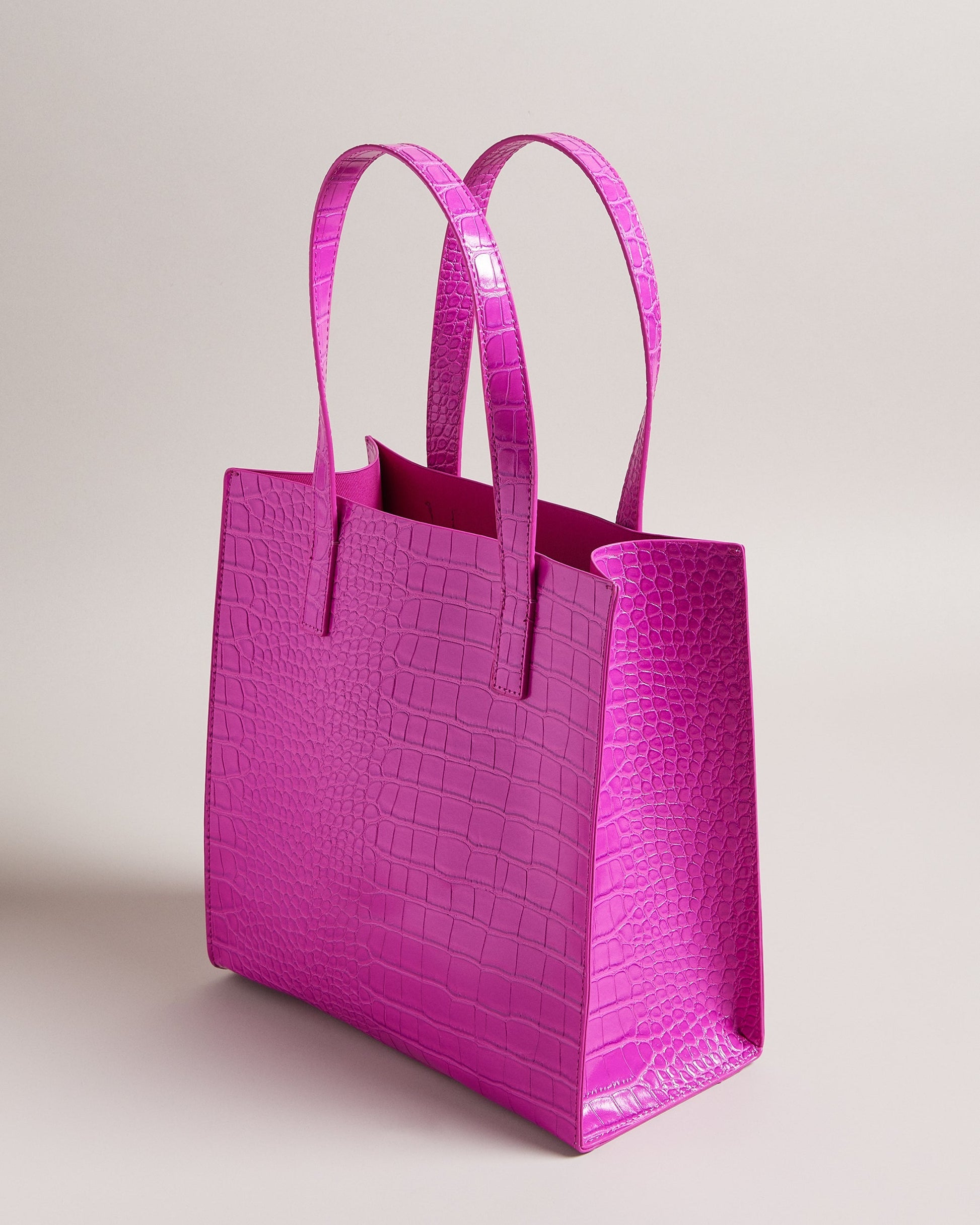 Women's Reptcon-Croc Effect Small Icon Bag Brt-Pink Ted Baker South Africa