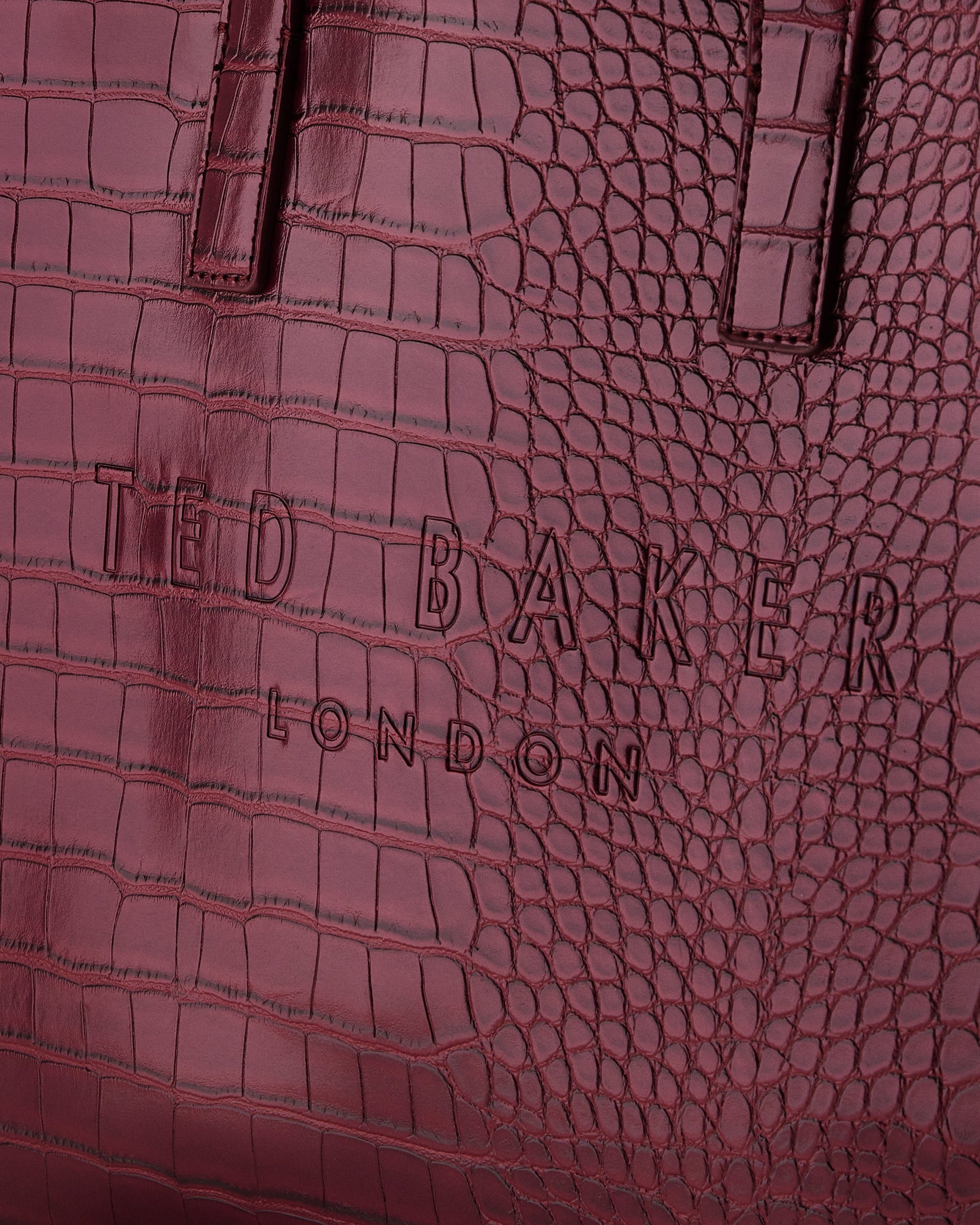 Women's Reptcon-Croc Effect Small Icon Bag Dp-Purple Ted Baker South Africa