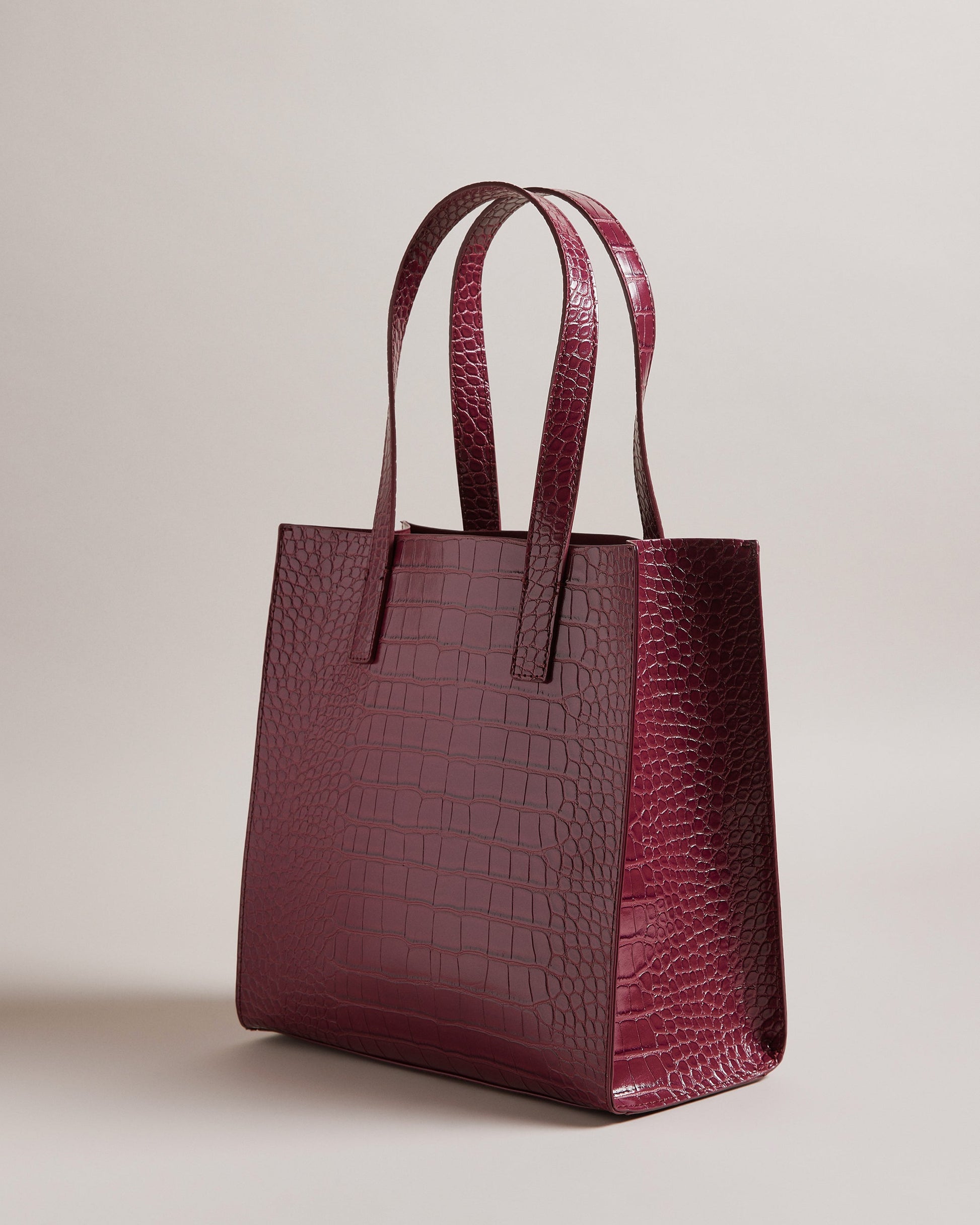 Women's Reptcon-Croc Effect Small Icon Bag Dp-Purple Ted Baker South Africa