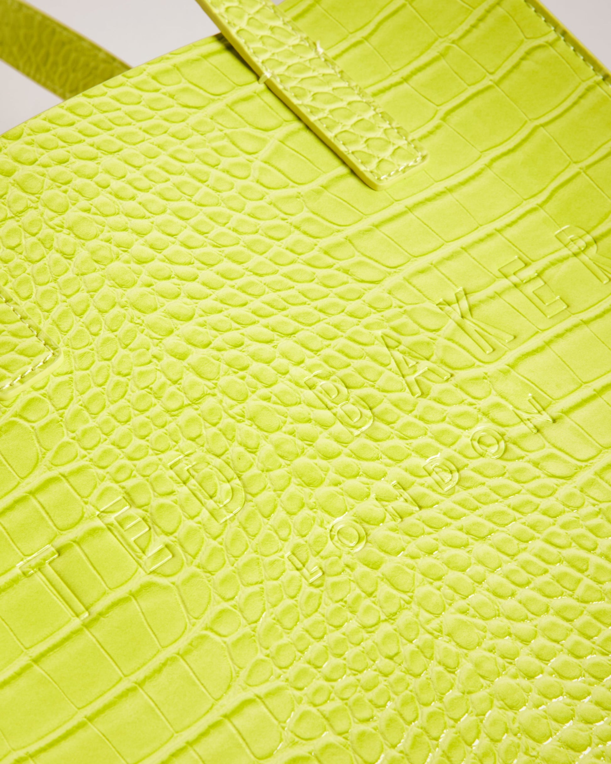 Women's Reptcon-Croc Effect Small Icon Bag Lime Ted Baker South Africa