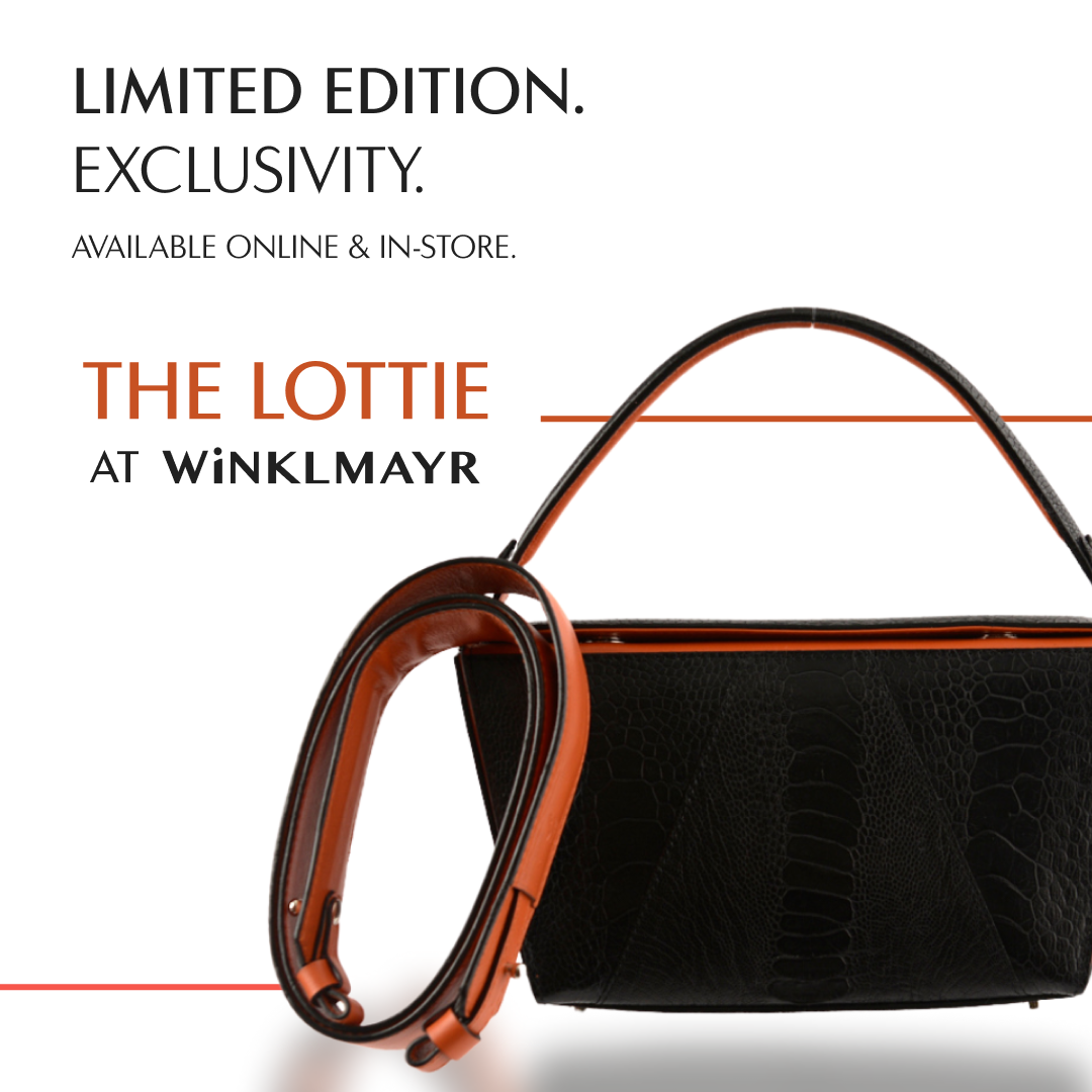 Black Lottie Limited Edition Ostrich Leather Crossbody Bag with Orange Gussets Bellabags Bellabags